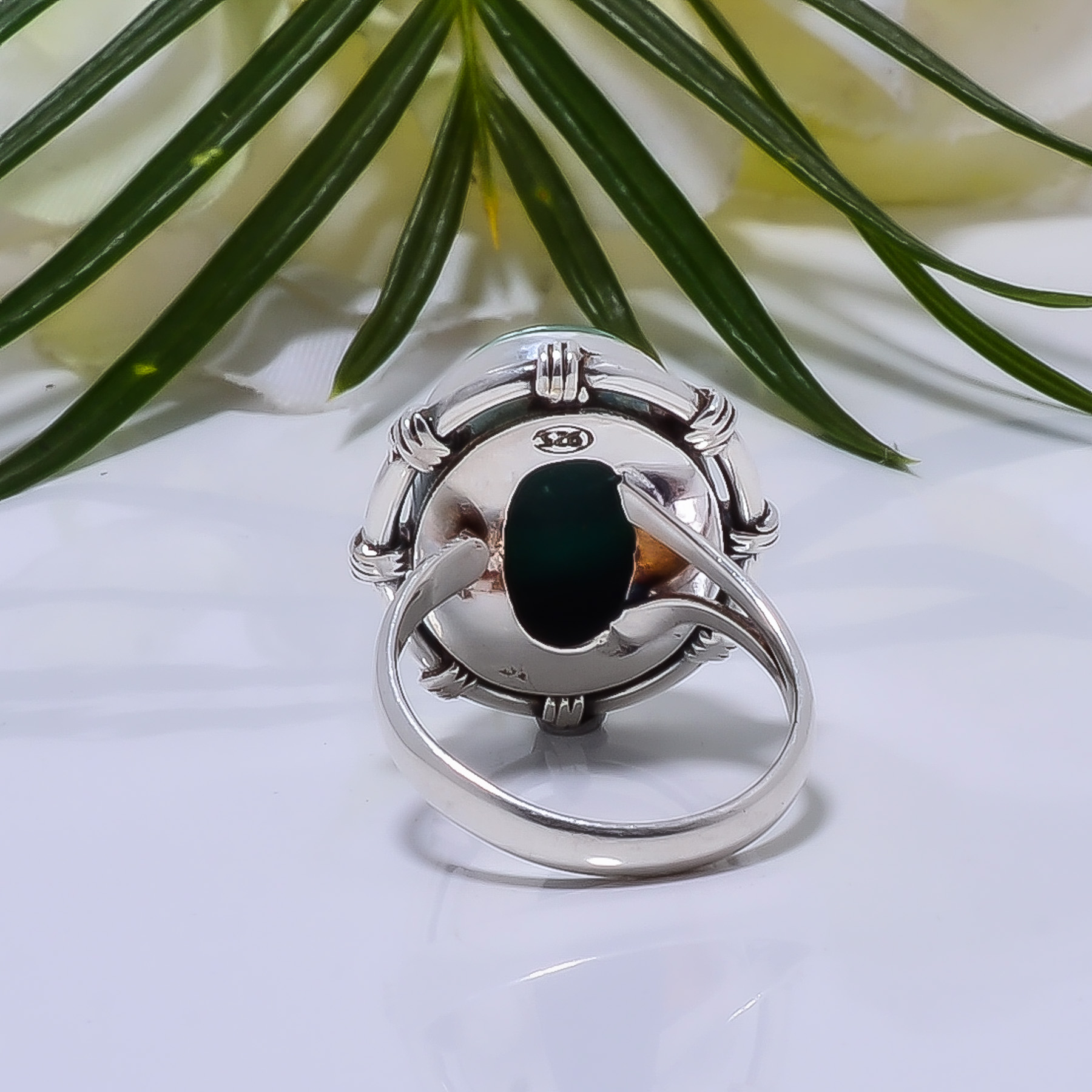 Malachite - Congo Gemstone 925 Sterling Silver Ring