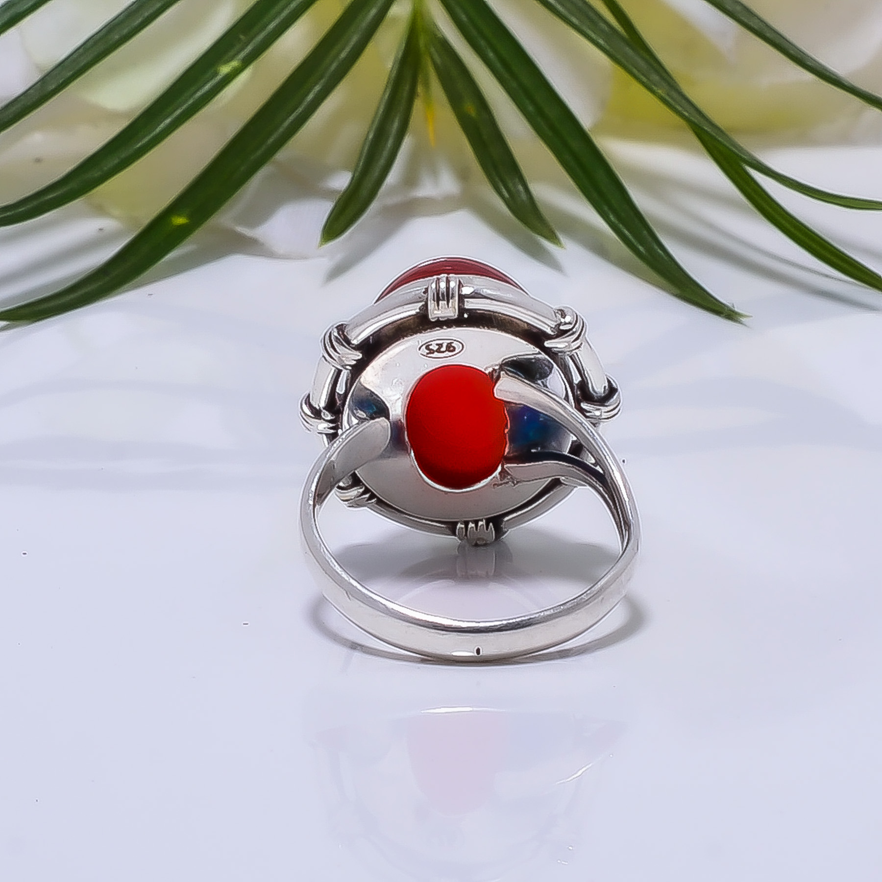 Red Onyx - Brazil Gemstone 925 Sterling Silver Ring