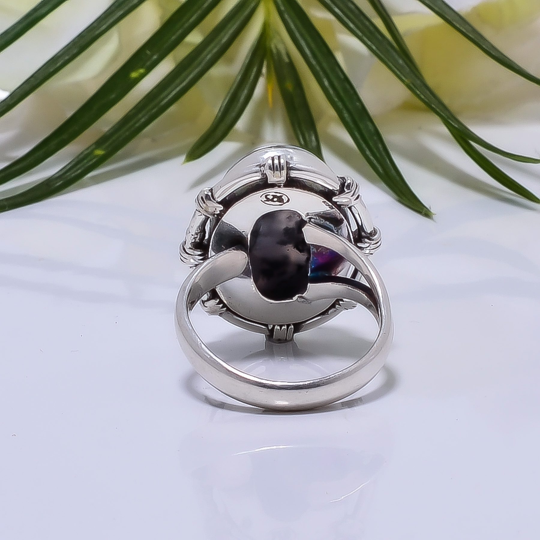 Dendritic Agate - Brazil Gemstone 925 Sterling Silver Ring