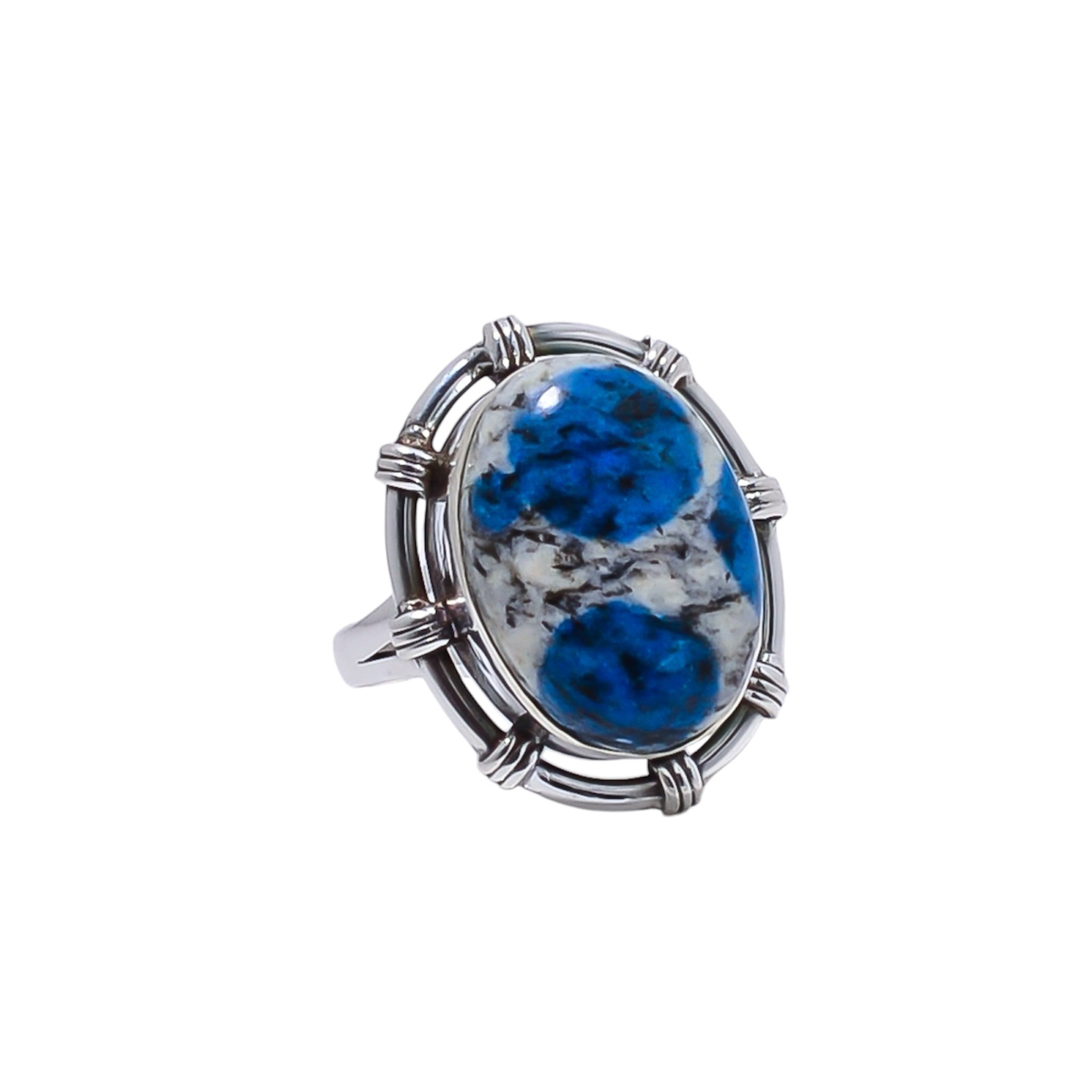 K2 Blue Azurite - Pakistan Gemstone 925 Sterling Silver Ring