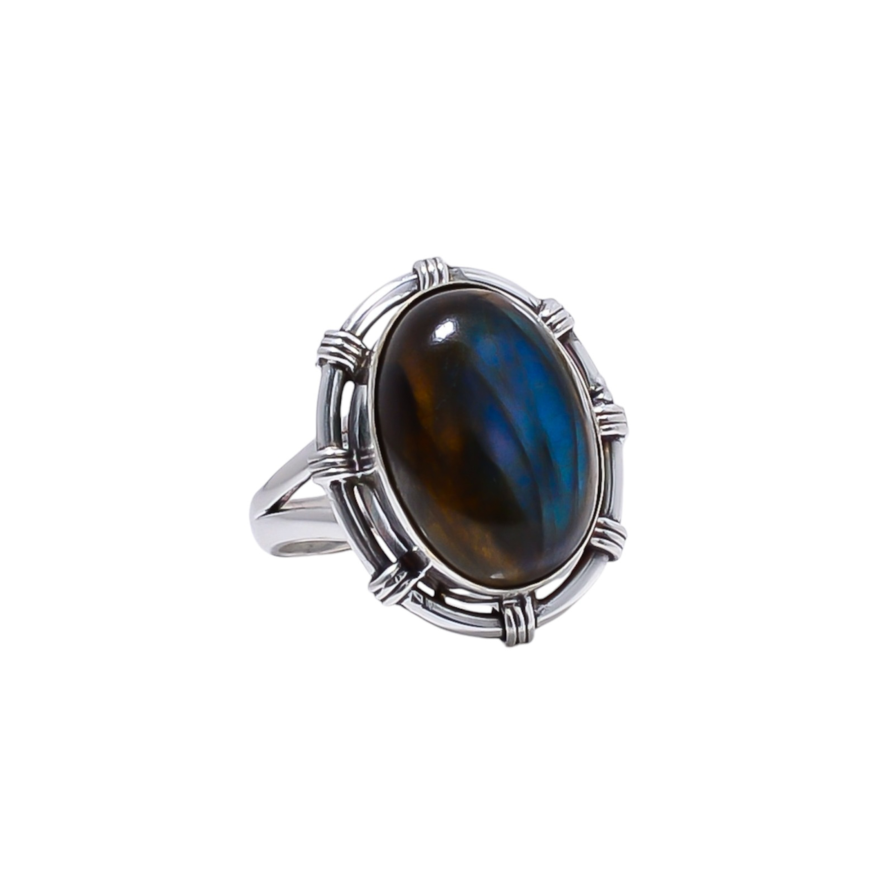 Labradorite - Madagascar Gemstone 925 Sterling Silver Ring