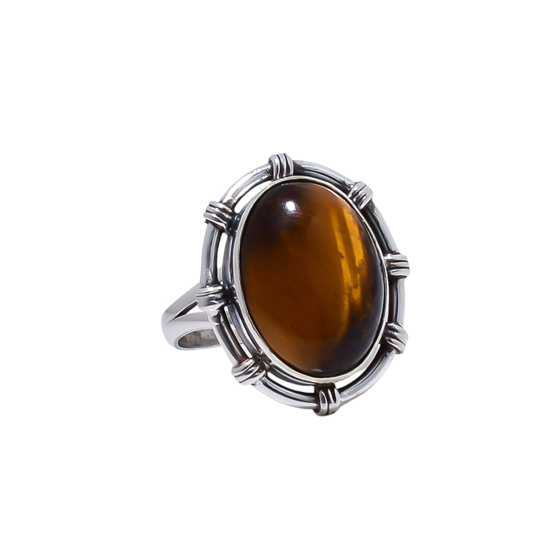 Yellow Tiger Eye - South Africa Gemstone 925 Sterling Silver Ring