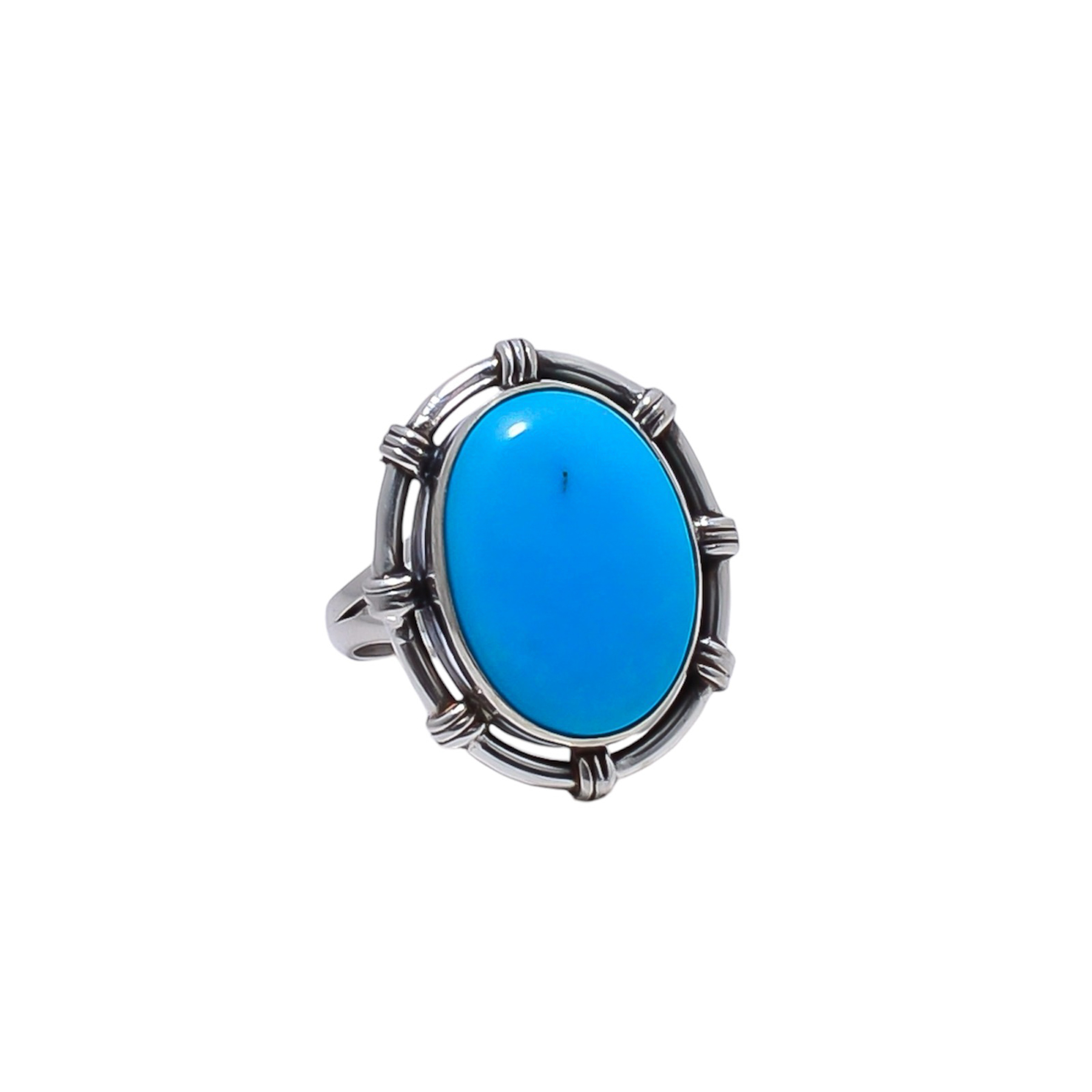 Magnesite Turquoise Gemstone 925 Sterling Silver Ring