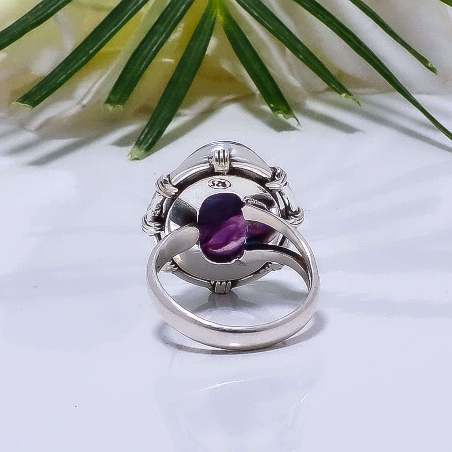 Purple Charoite - Siberia Gemstone 925 Sterling Silver Ring