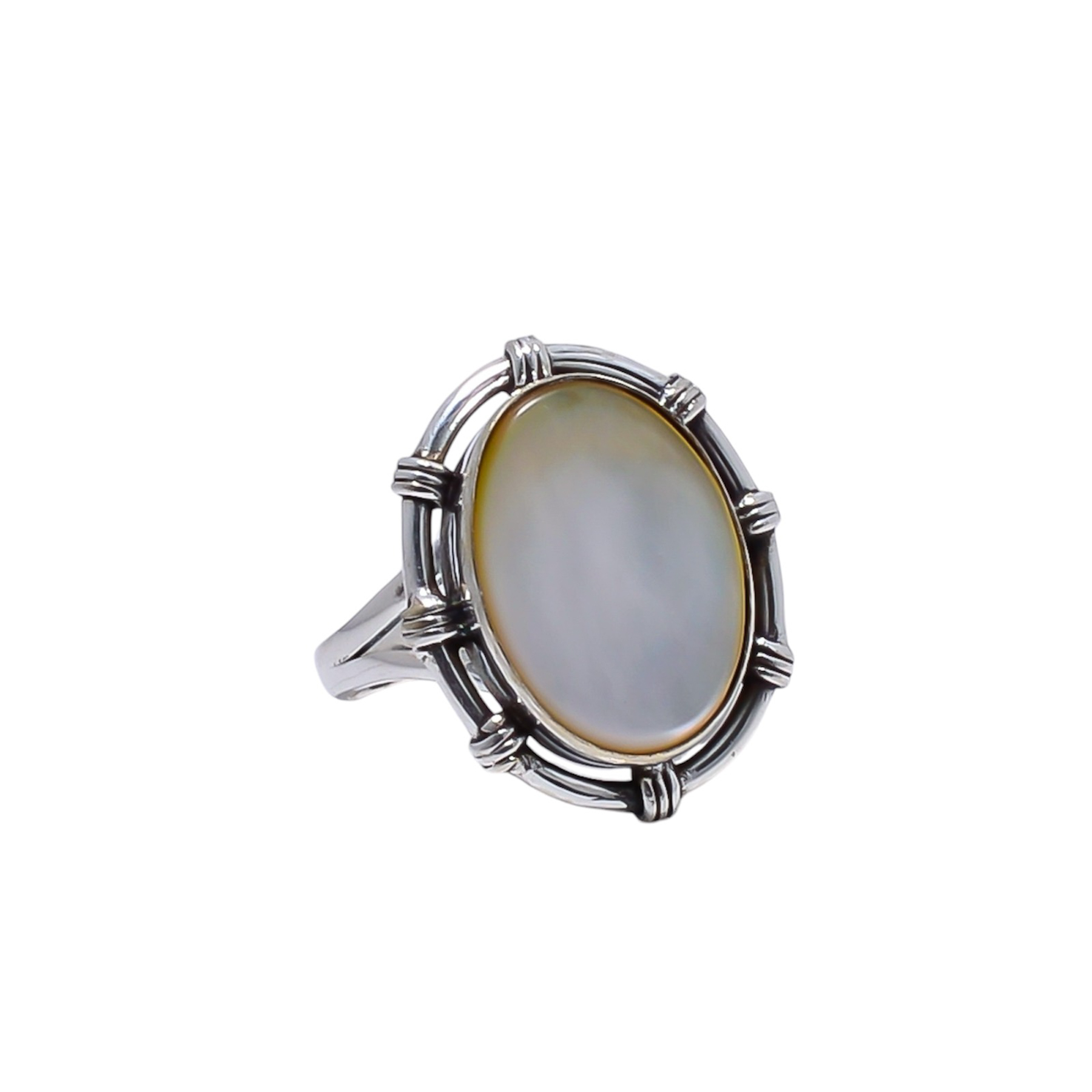 Mother Of Pearl - Australia Gemstone 925 Sterling Silver Ring