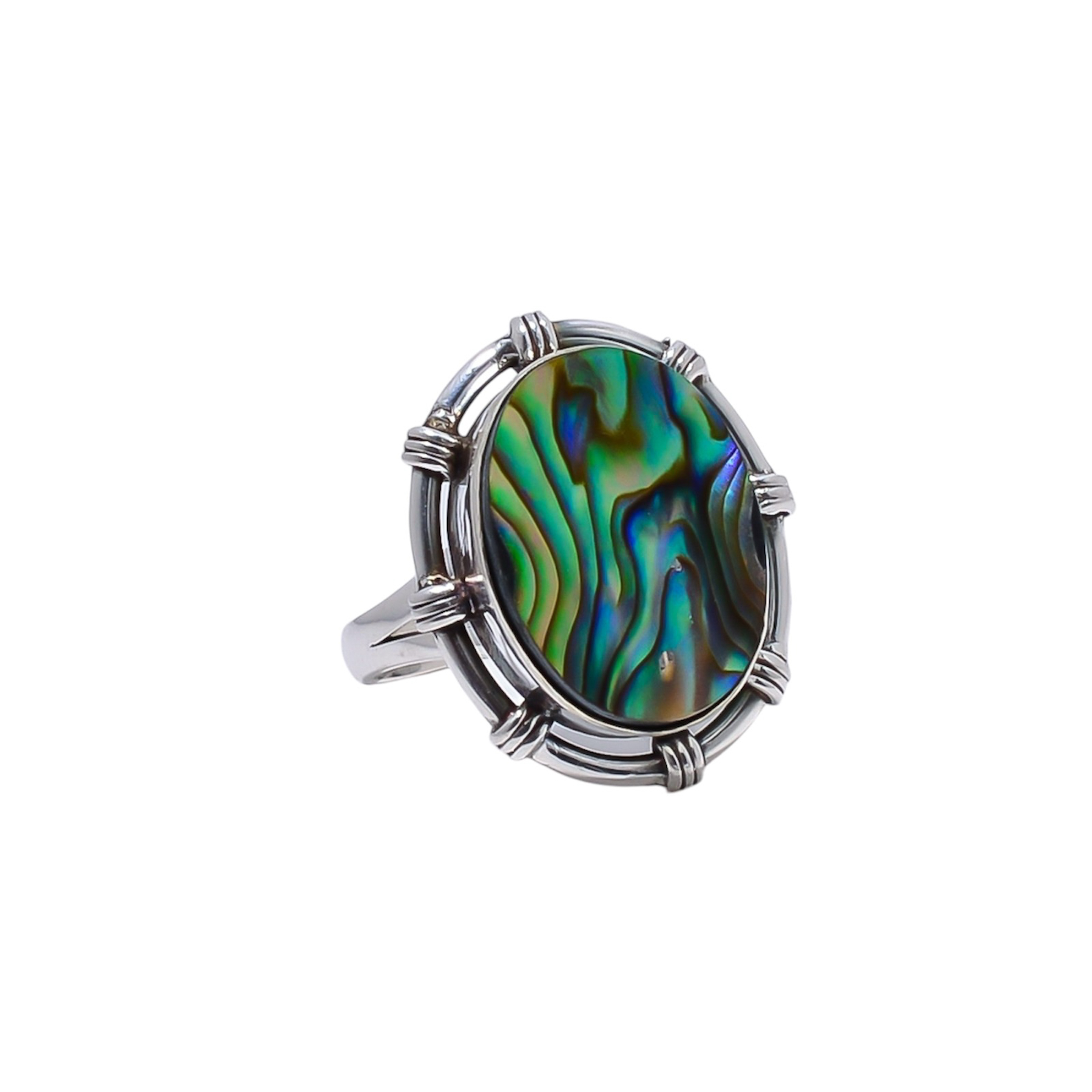Mermaid Dream Abalone Shell - Australia Gemstone 925 Sterling Silver Ring