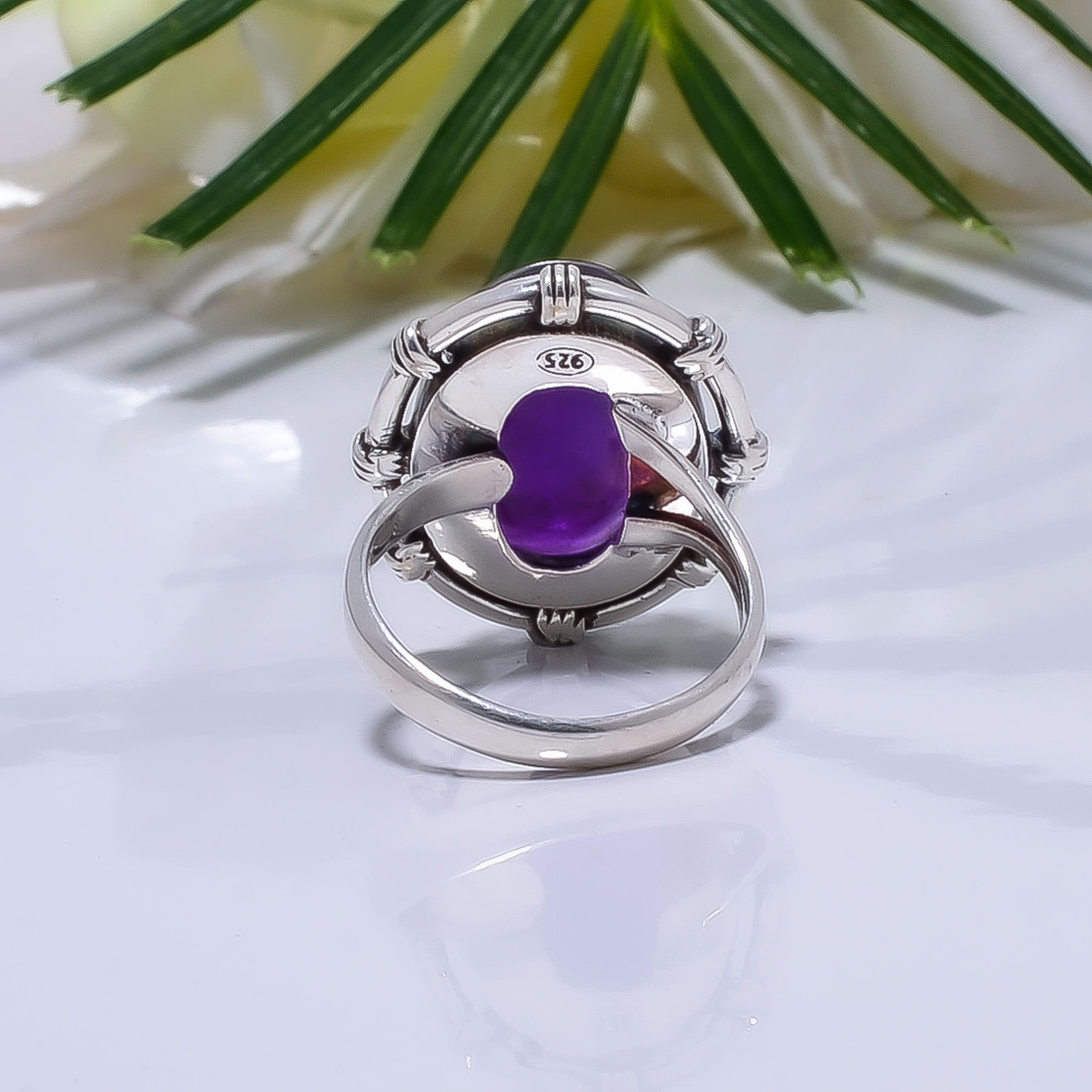 Purple Amethyst - Mashamba Gemstone 925 Sterling Silver Ring