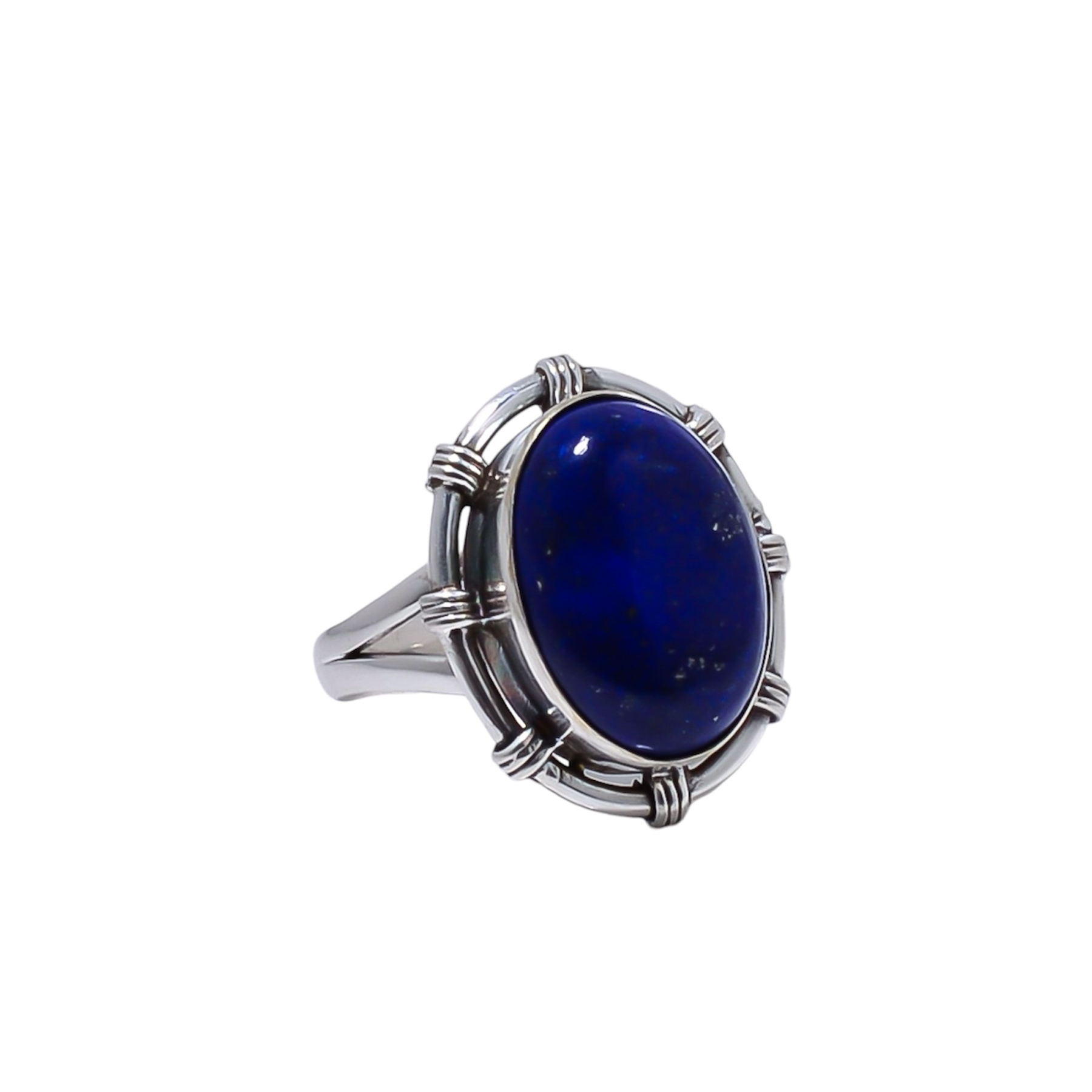 Natural Lapis Lazuli - Afghanistan Gemstone 925 Sterling Silver Ring