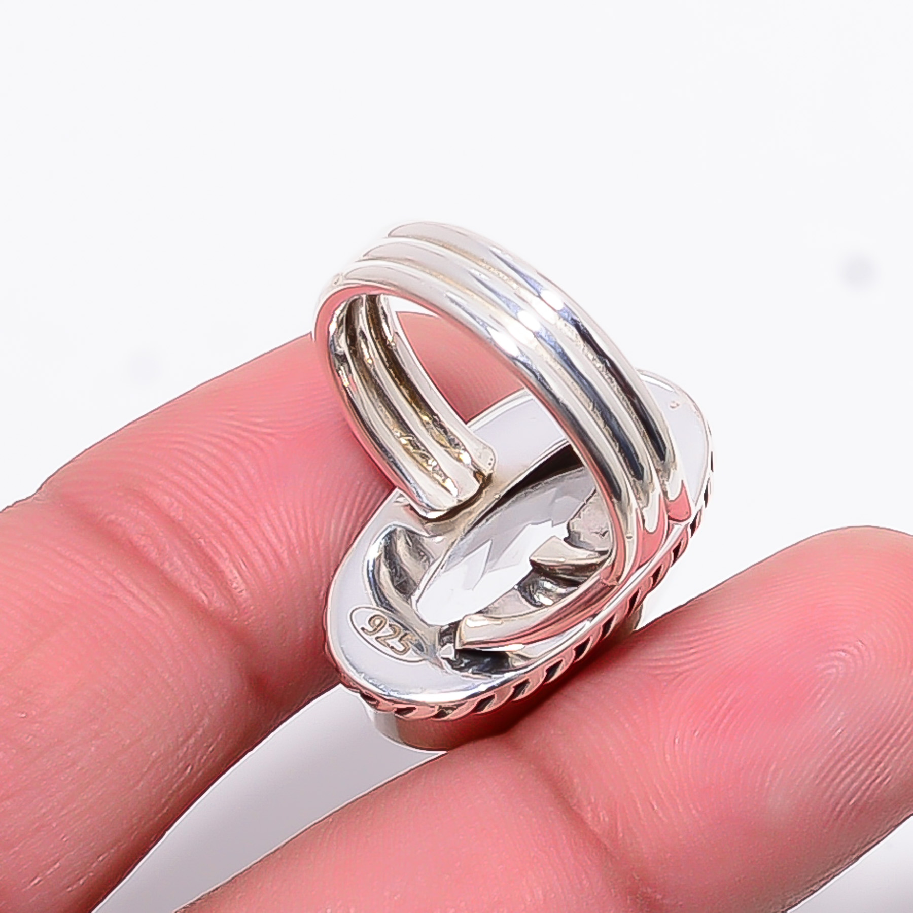 White Topaz - Simulated 925 Sterling Silver Ring