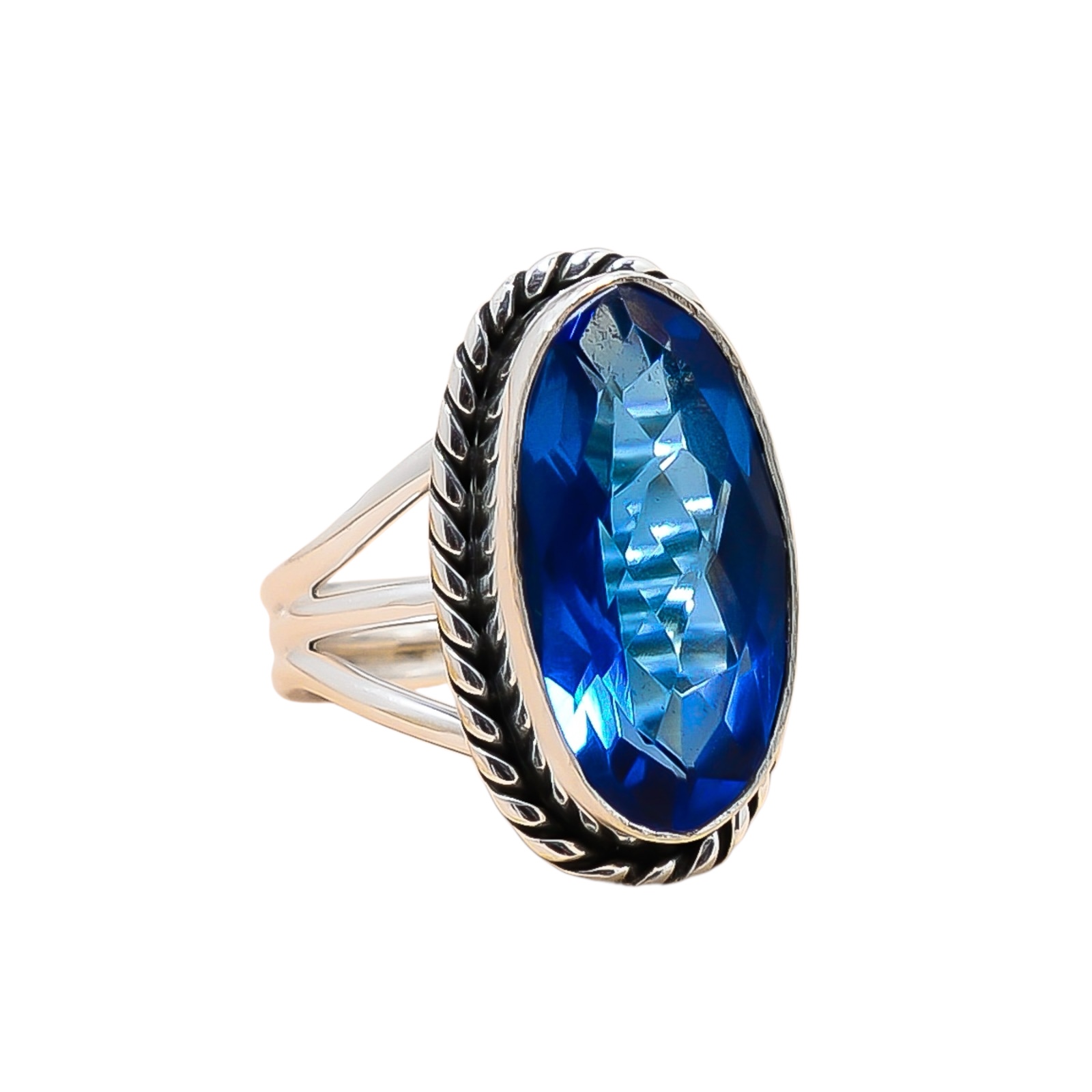 Tanzanite - Simulated 925 Sterling Silver Ring
