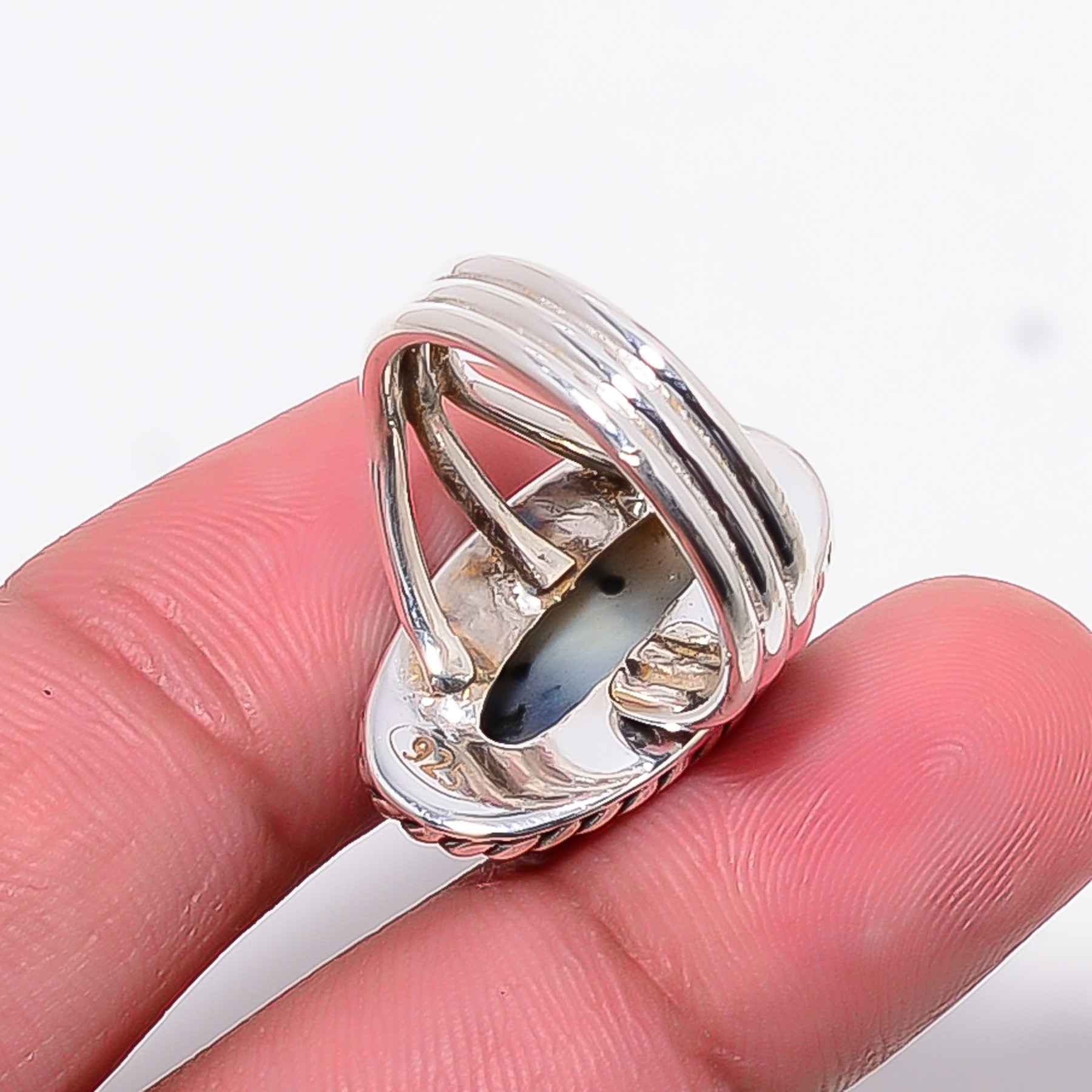 Dendritic Agate - Brazil 925 Sterling Silver Ring