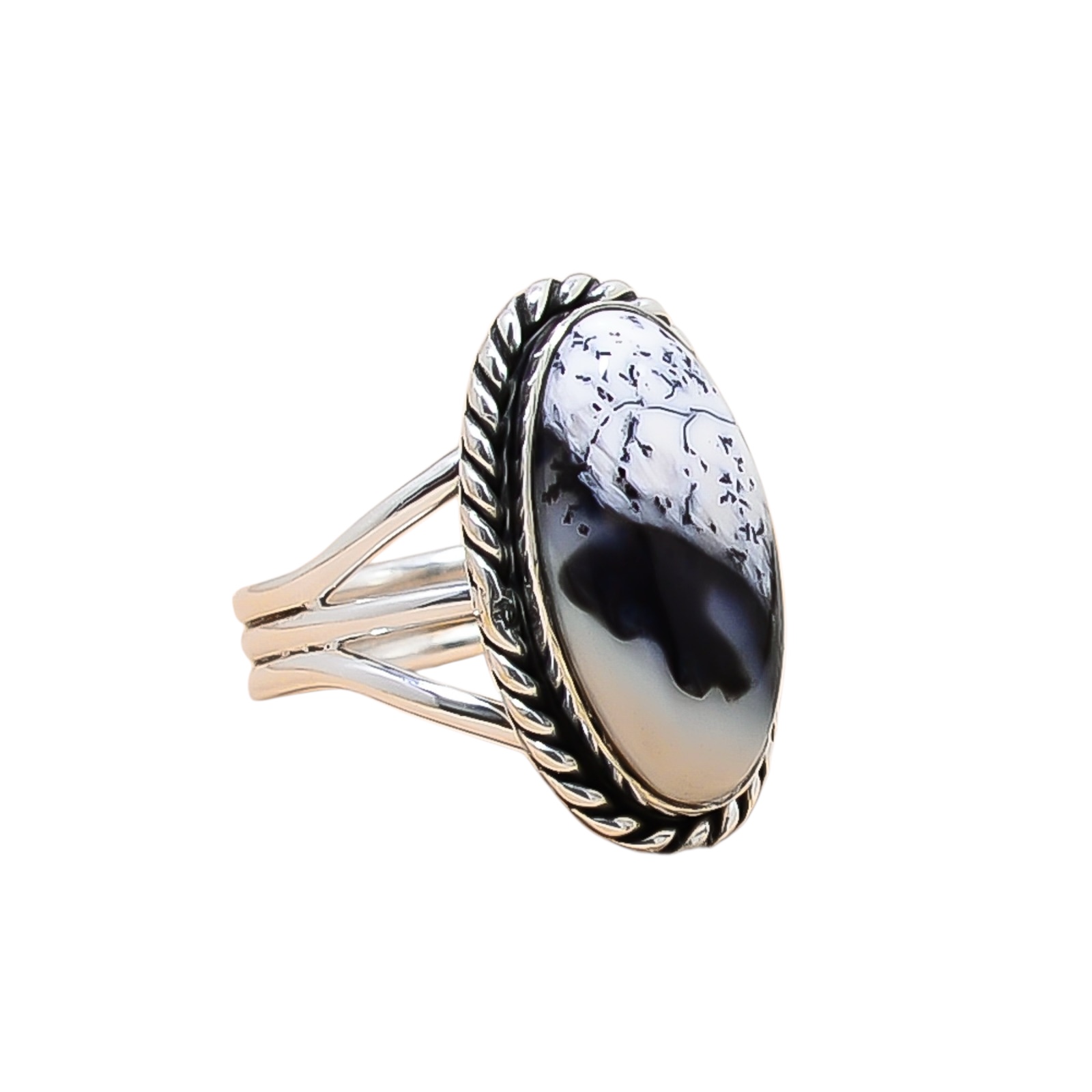 Dendritic Agate - Brazil 925 Sterling Silver Ring