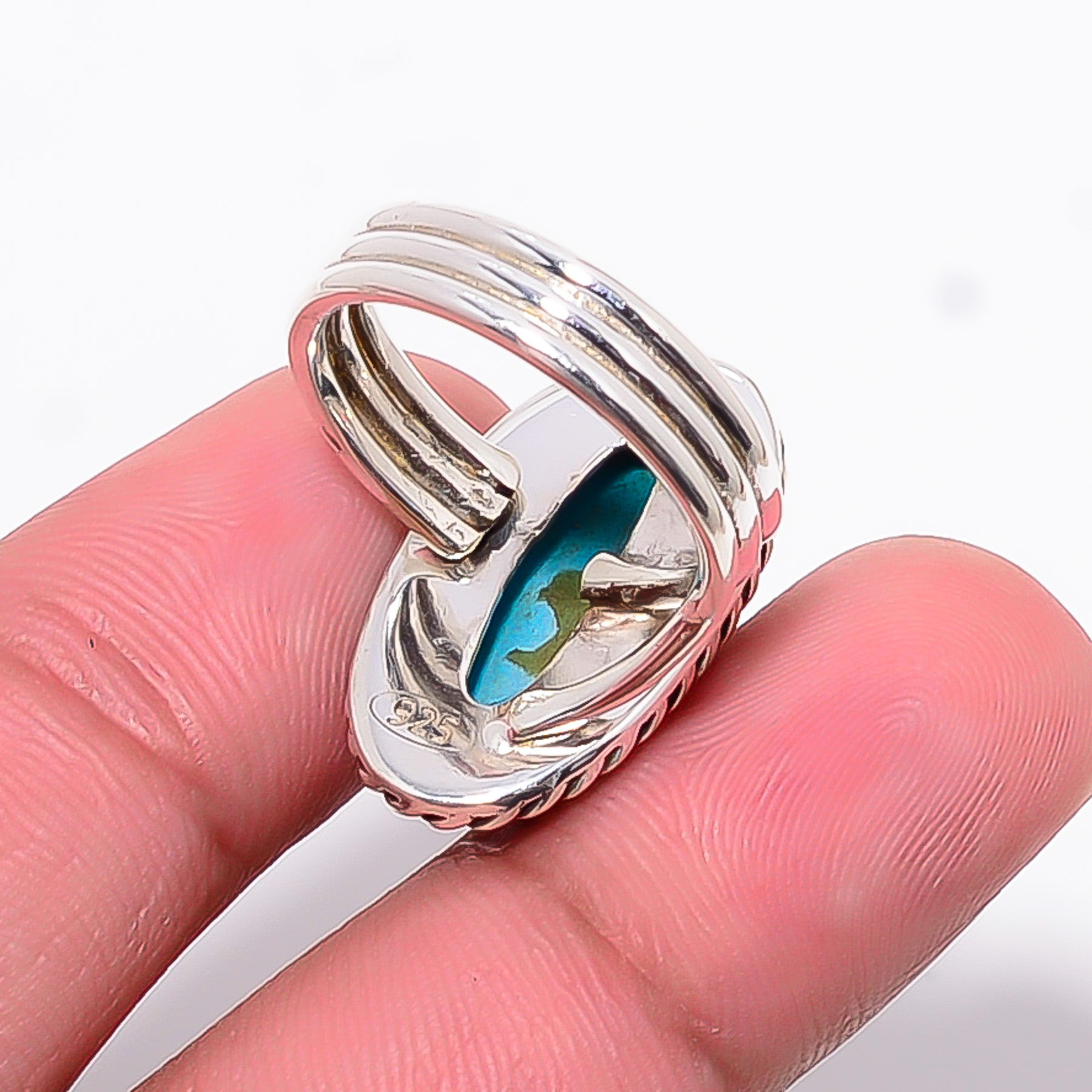 Magnesite Turquoise 925 Sterling Silver Ring