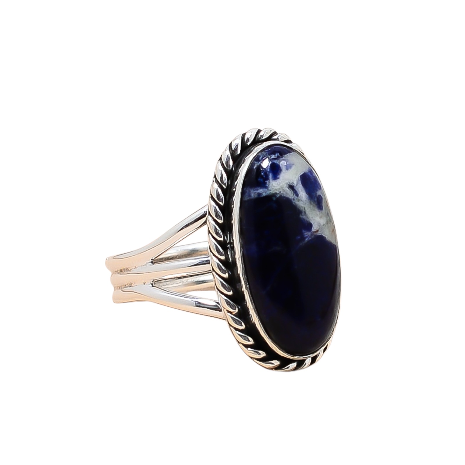 Sodalite - Minas Gerais 925 Sterling Silver Ring