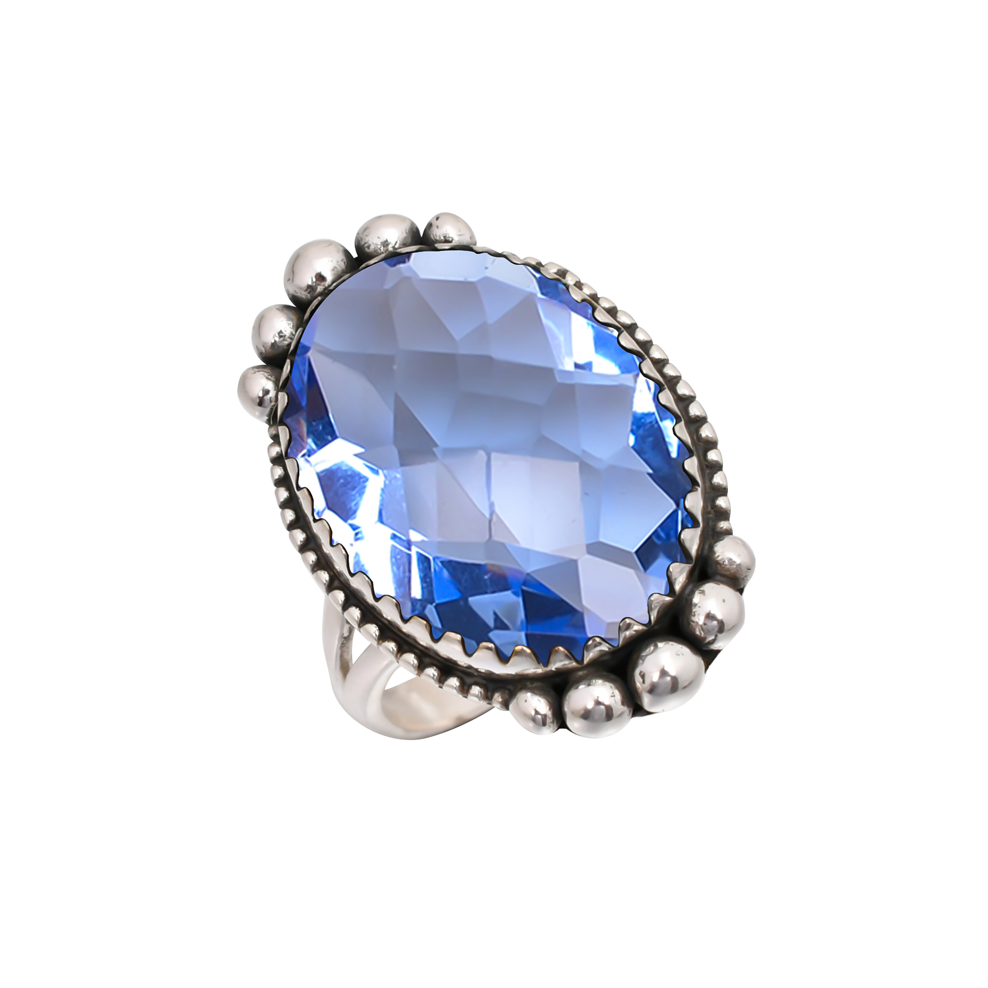 Tanzanite - Simulated Gemstone 925 Sterling Silver Ring