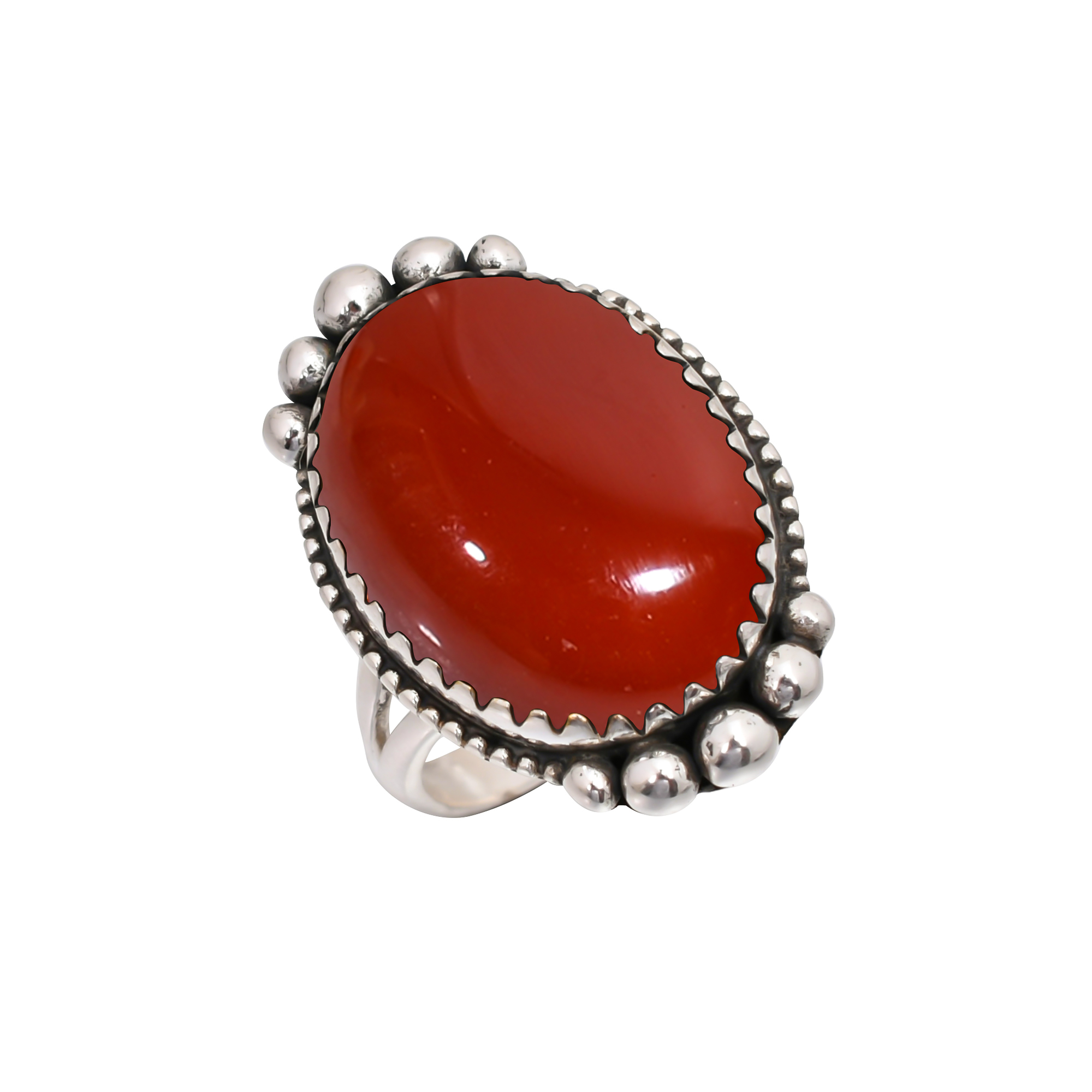 Red Onyx - Brazil Gemstone 925 Sterling Silver Ring