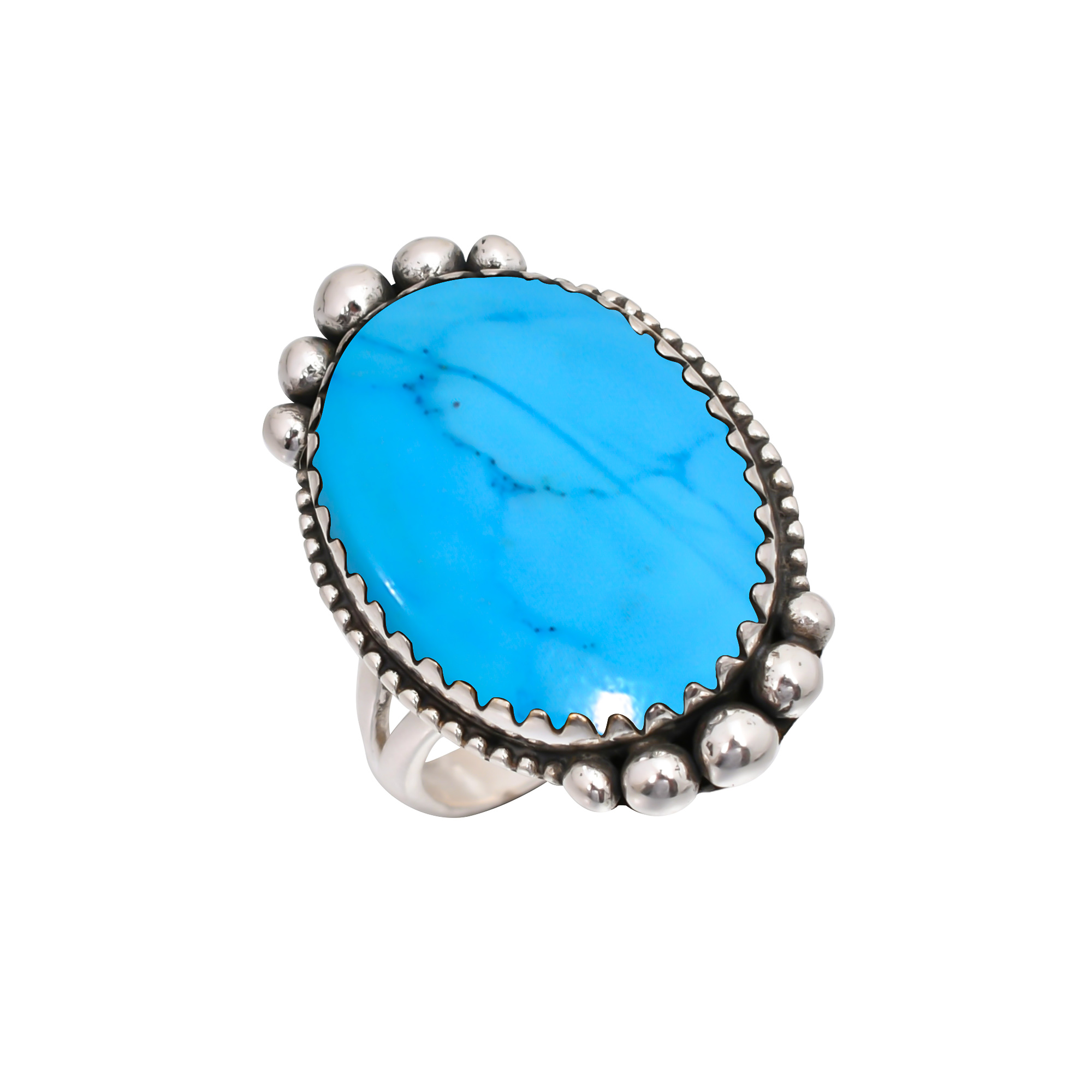 Magnesite Turquoise Gemstone 925 Sterling Silver Ring