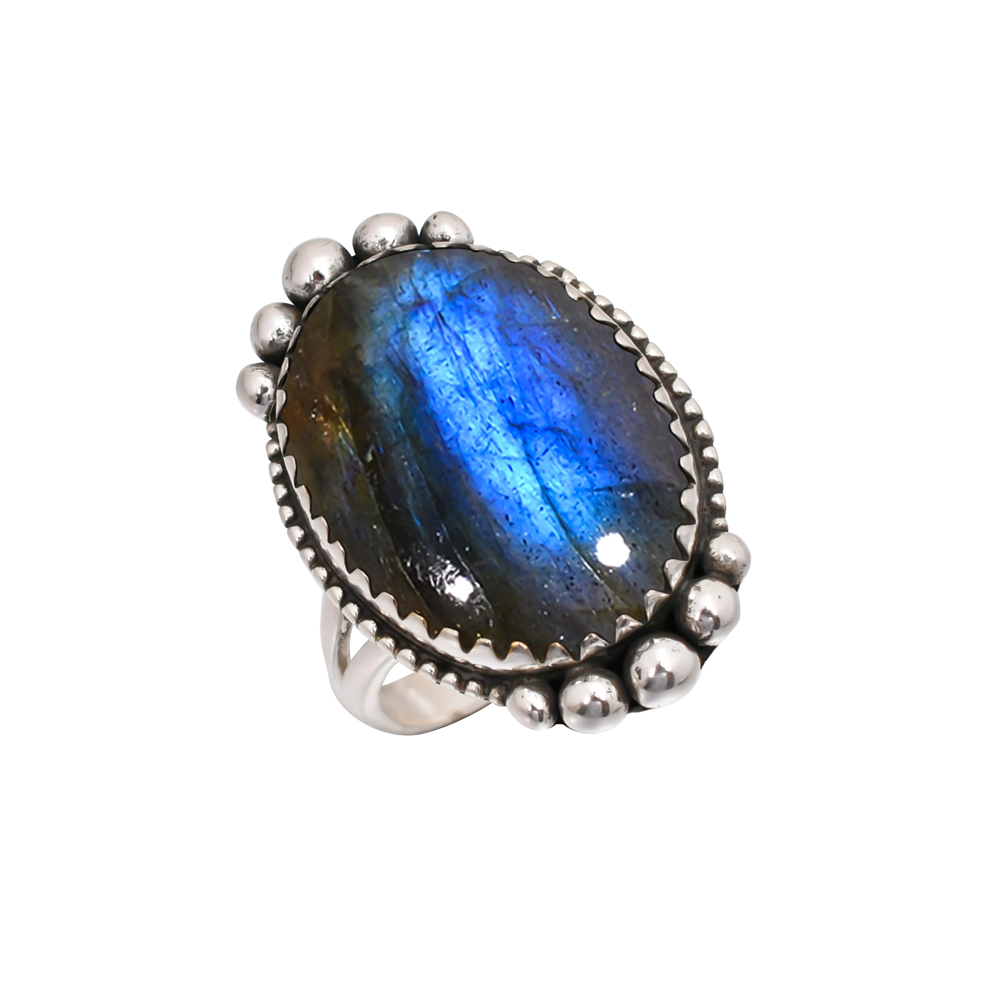 Labradorite - Madagascar Gemstone 925 Sterling Silver Ring