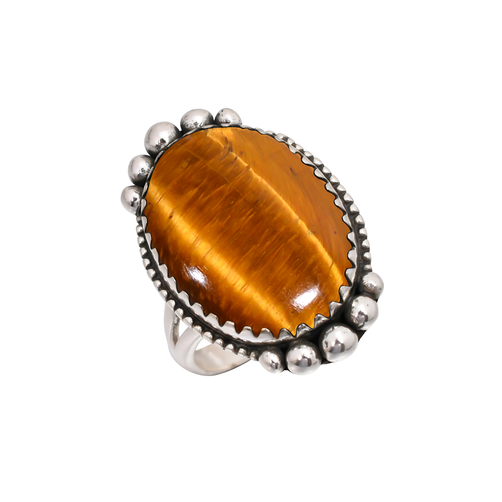 Yellow Tiger Eye - South Africa Gemstone 925 Sterling Silver Ring