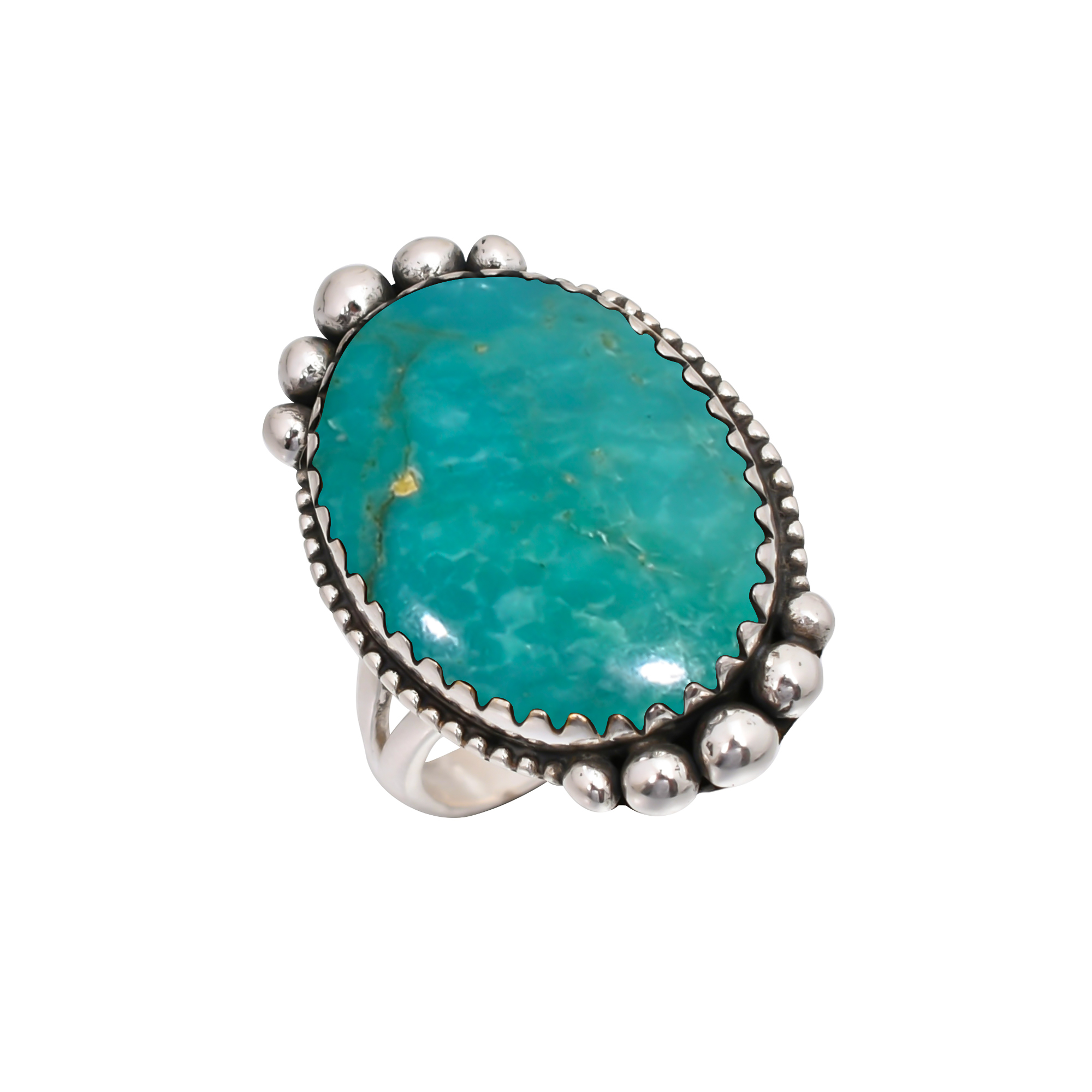 Turquoise - Tibet Gemstone 925 Sterling Silver Ring
