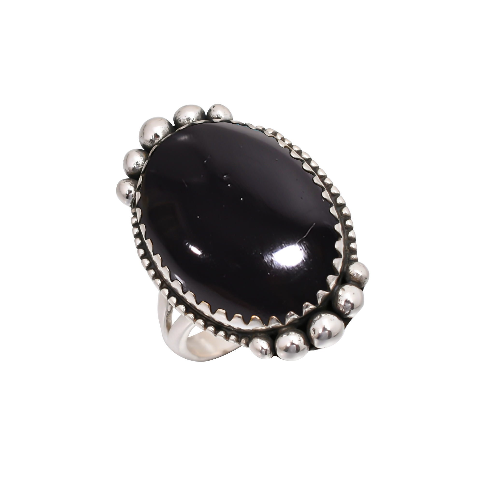 Black Onyx - Brazil Gemstone 925 Sterling Silver Ring