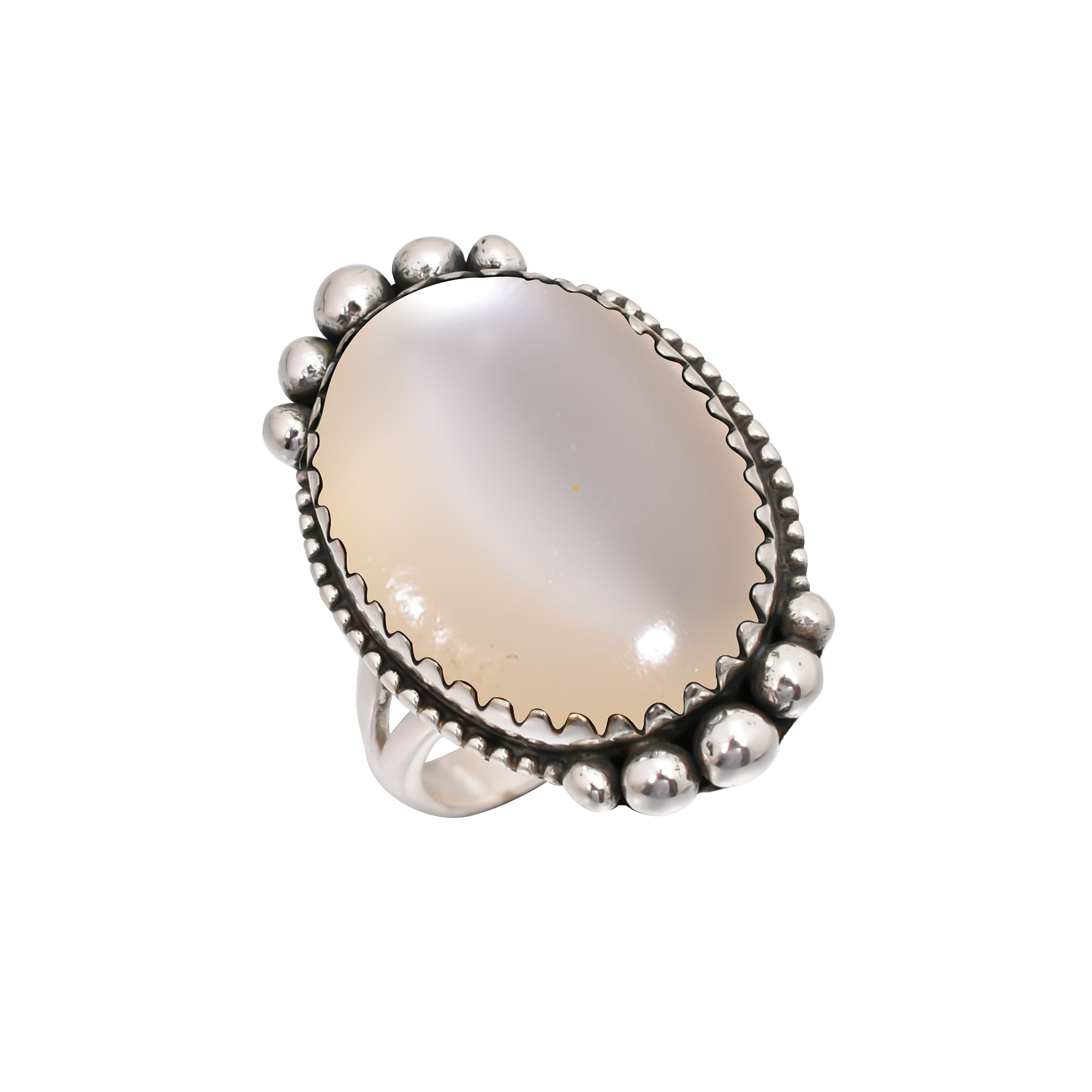 Mabe Pearl - Simulated Gemstone 925 Sterling Silver Ring