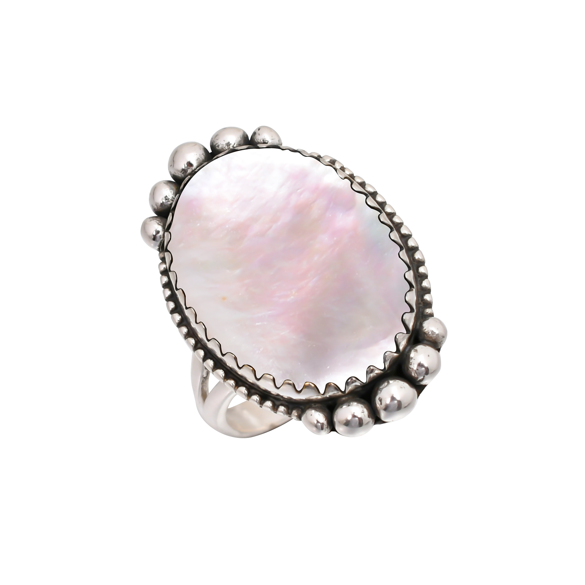Mother Of Pearl - Australia Gemstone 925 Sterling Silver Ring