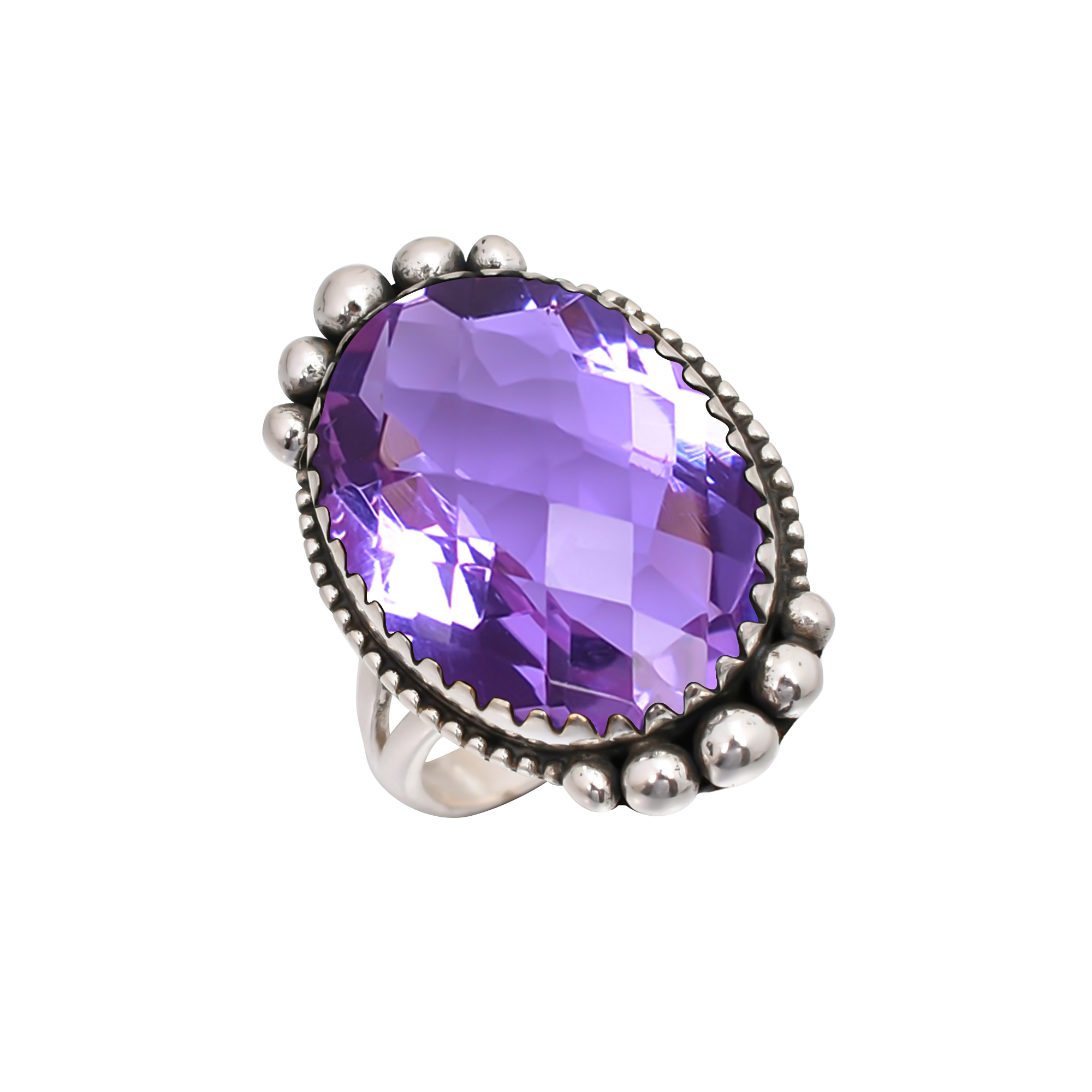 Colour Changing Alexandrite - Simulated Gemstone 925 Sterling Silver Ring