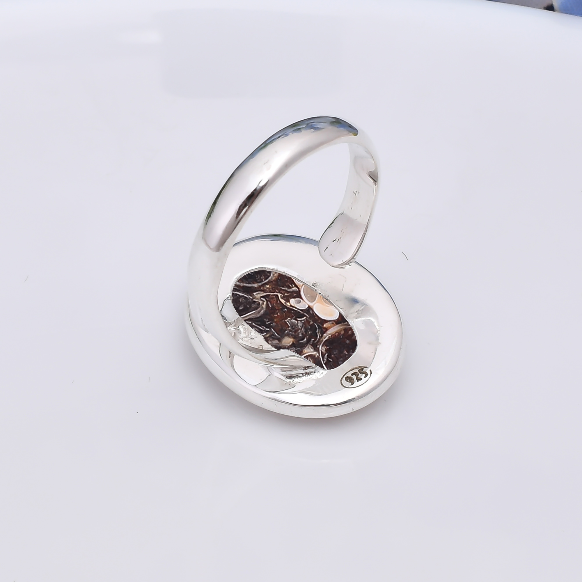 Turritella Agate - Wyoming 925 Sterling Silver Ring
