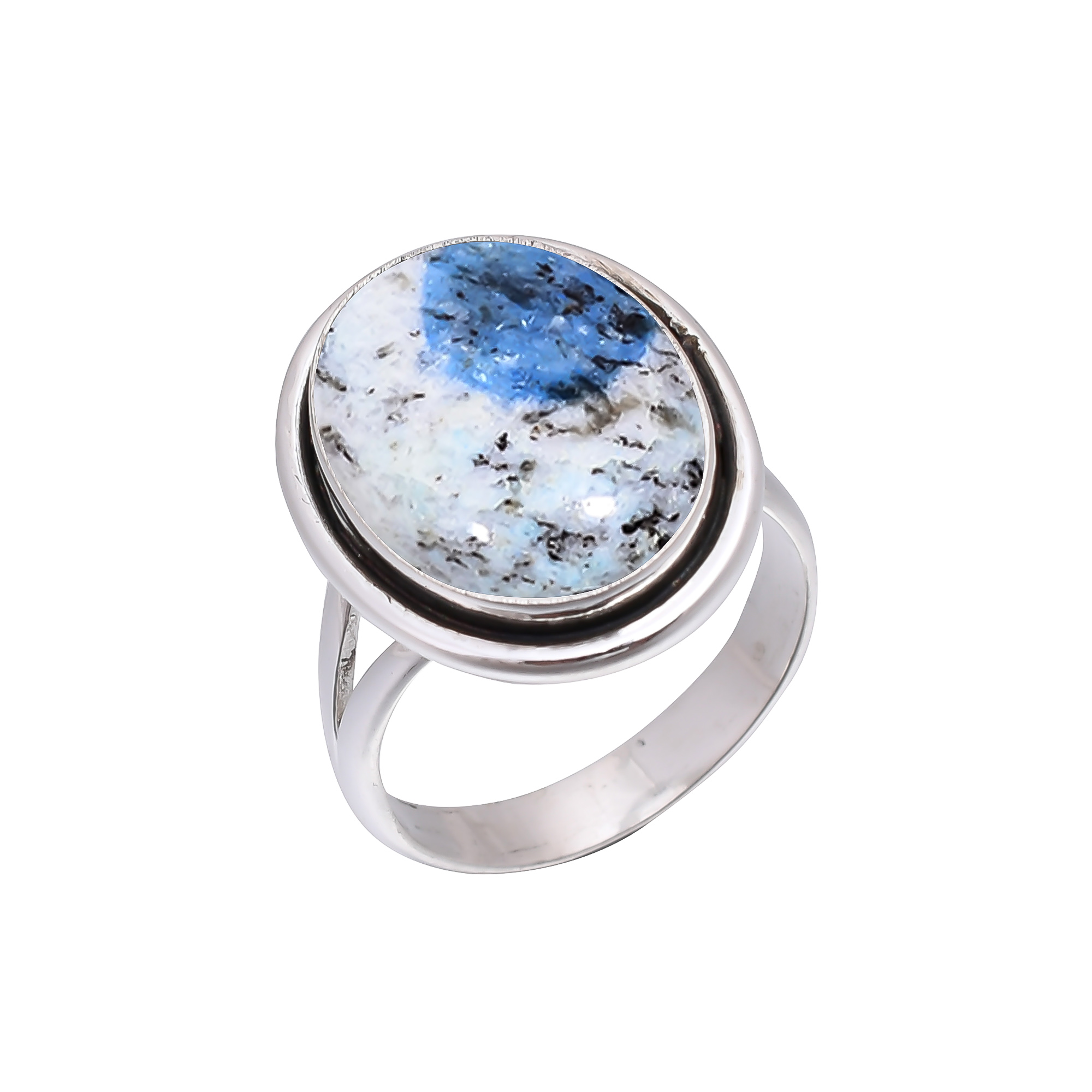 K2 Blue Azurite - Pakistan 925 Sterling Silver Ring