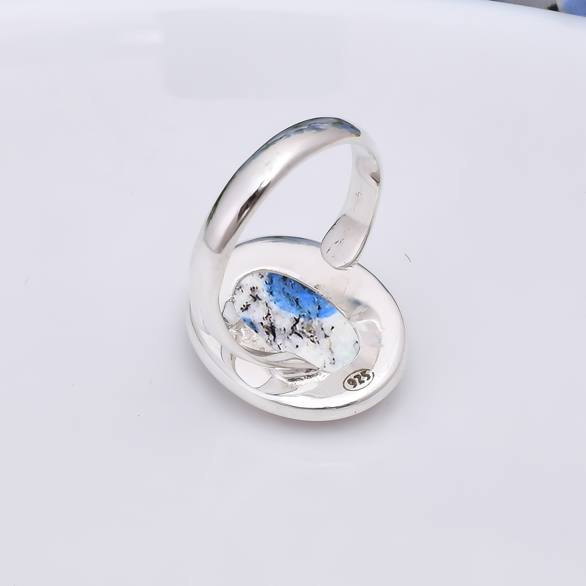 K2 Blue Azurite - Pakistan 925 Sterling Silver Ring