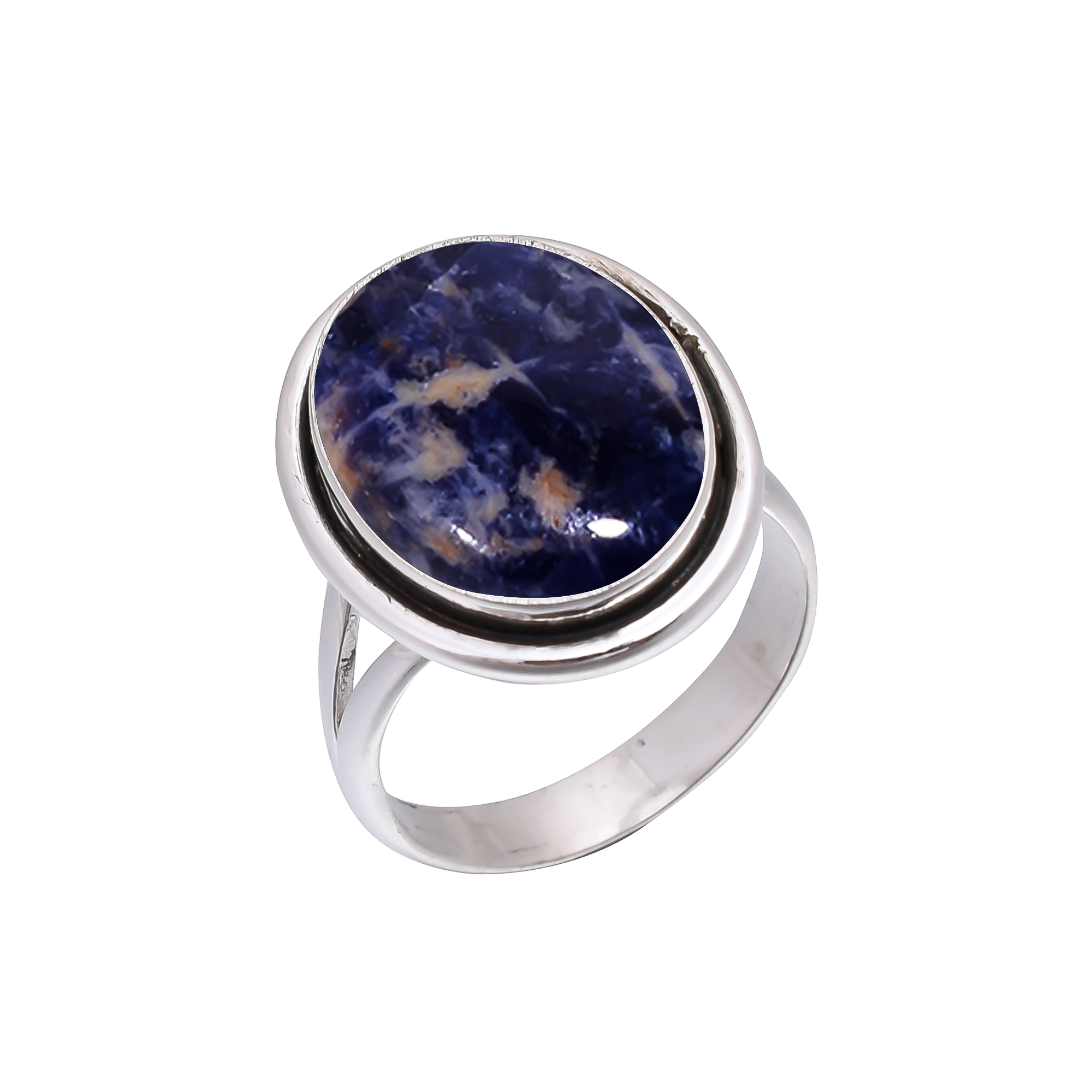 Sodalite - Minas Gerais 925 Sterling Silver Ring
