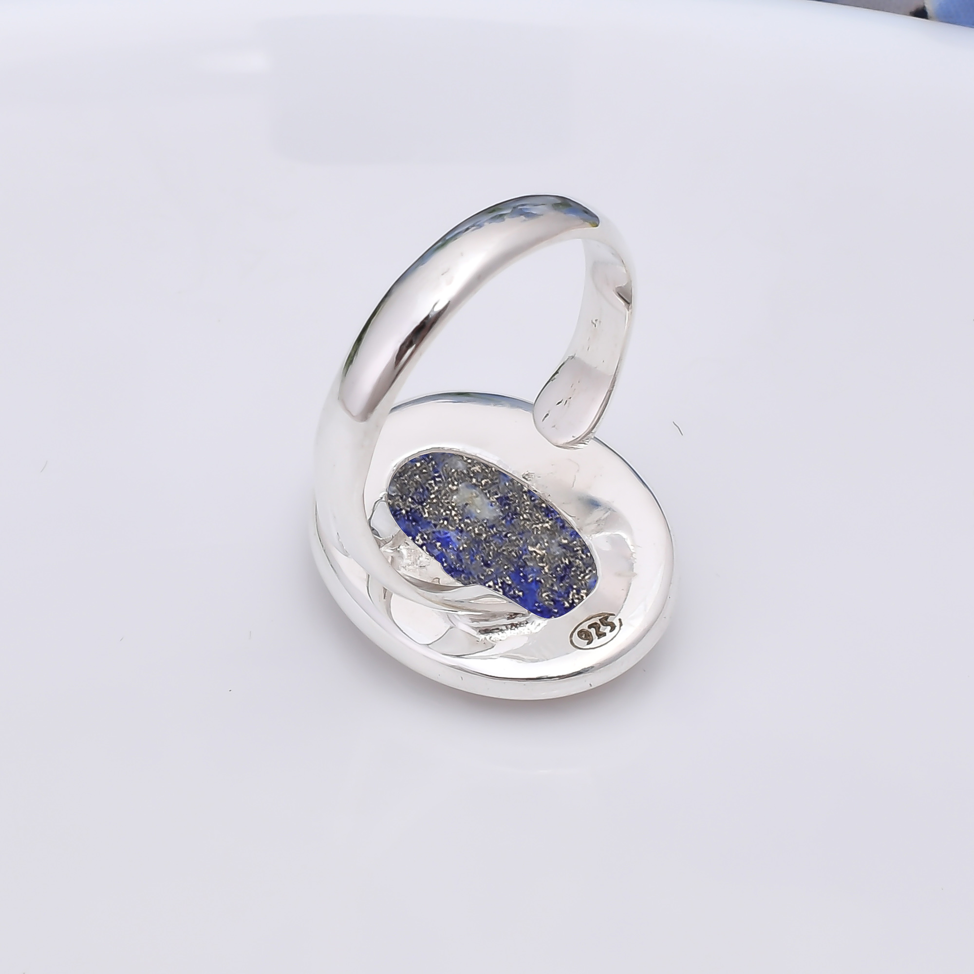 Natural Lapis Lazuli - Afghanistan 925 Sterling Silver Ring