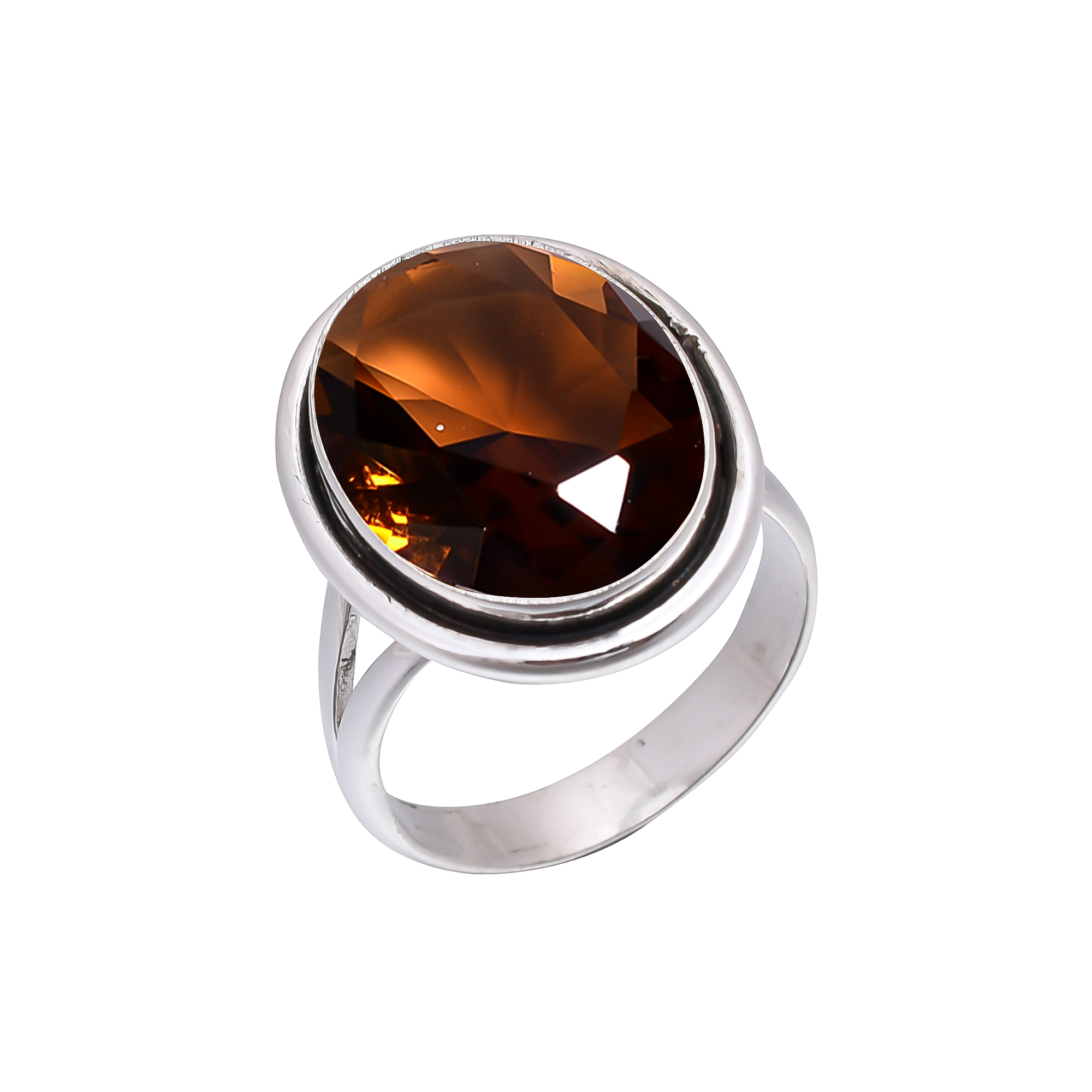 Smokey - Simulated 925 Sterling Silver Ring