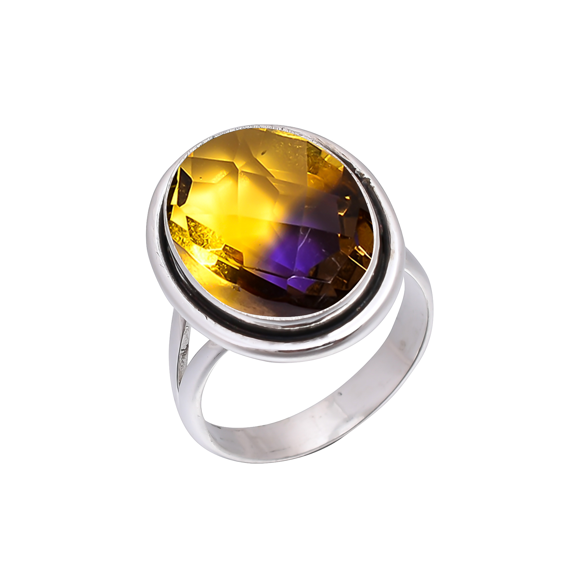 Ametrine - Simulated 925 Sterling Silver Ring