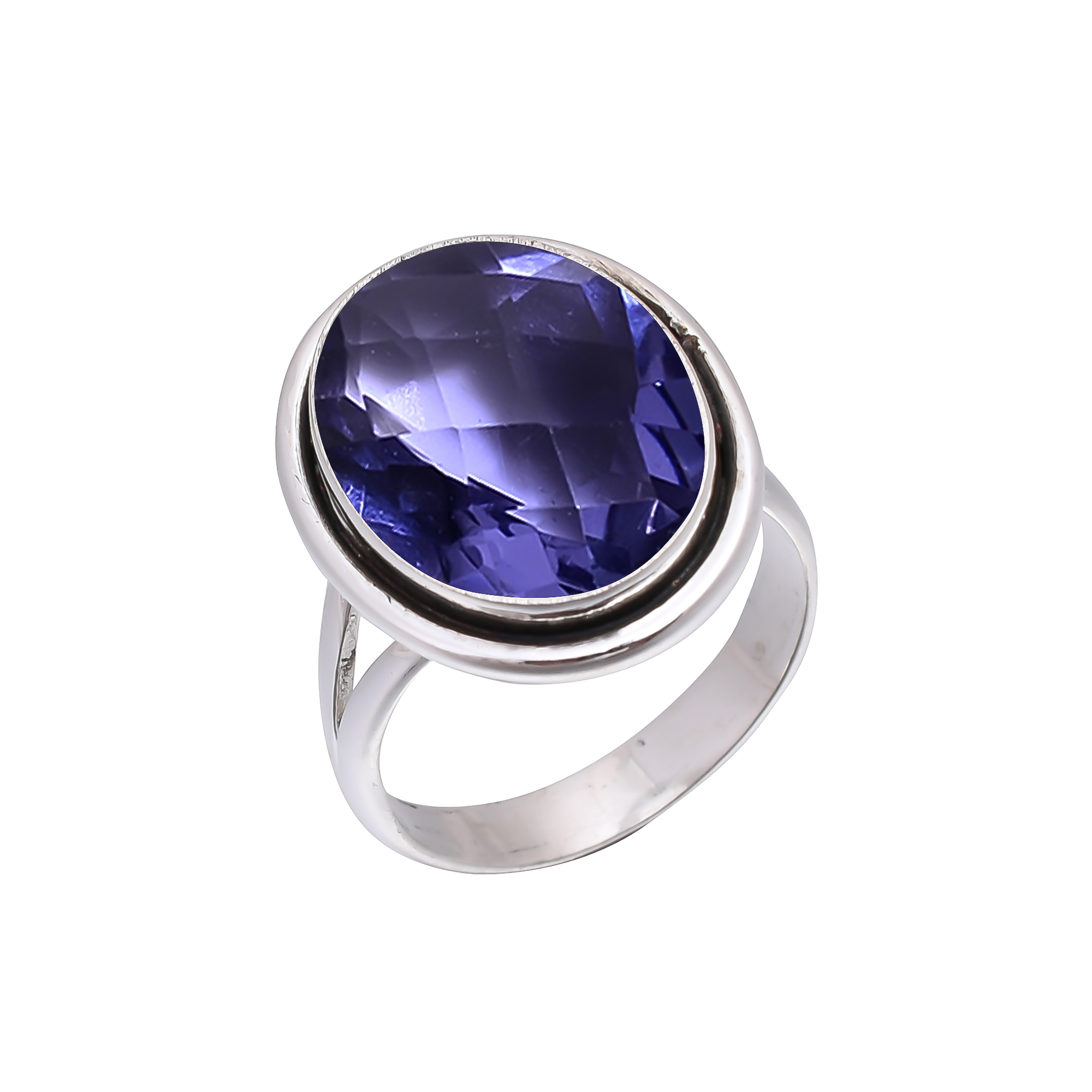 Iolite - Simulated 925 Sterling Silver Ring
