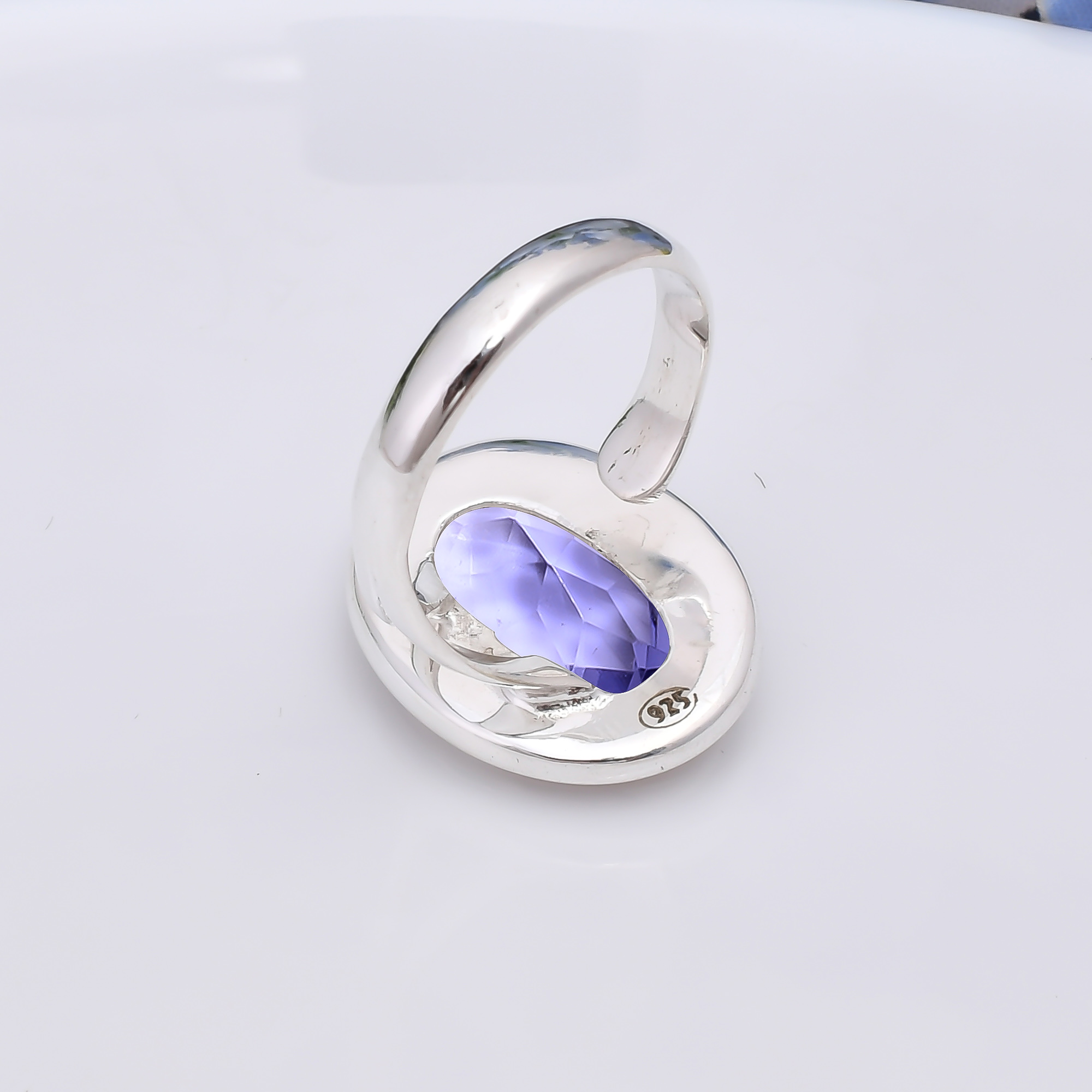 Iolite - Simulated 925 Sterling Silver Ring