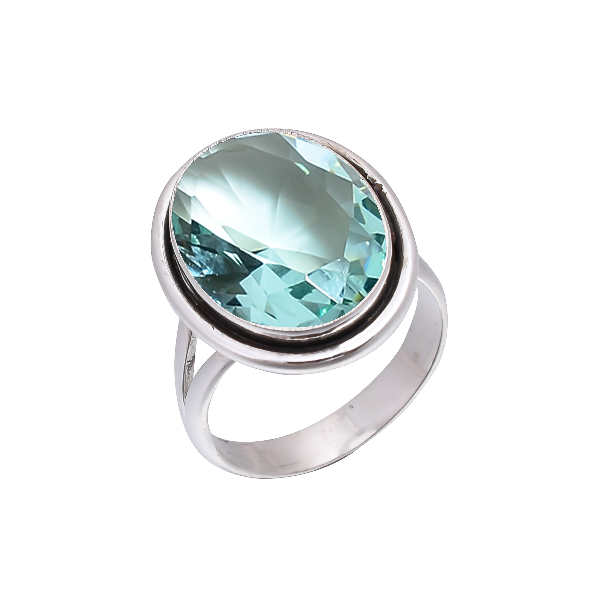 Apatite - Simulated 925 Sterling Silver Ring