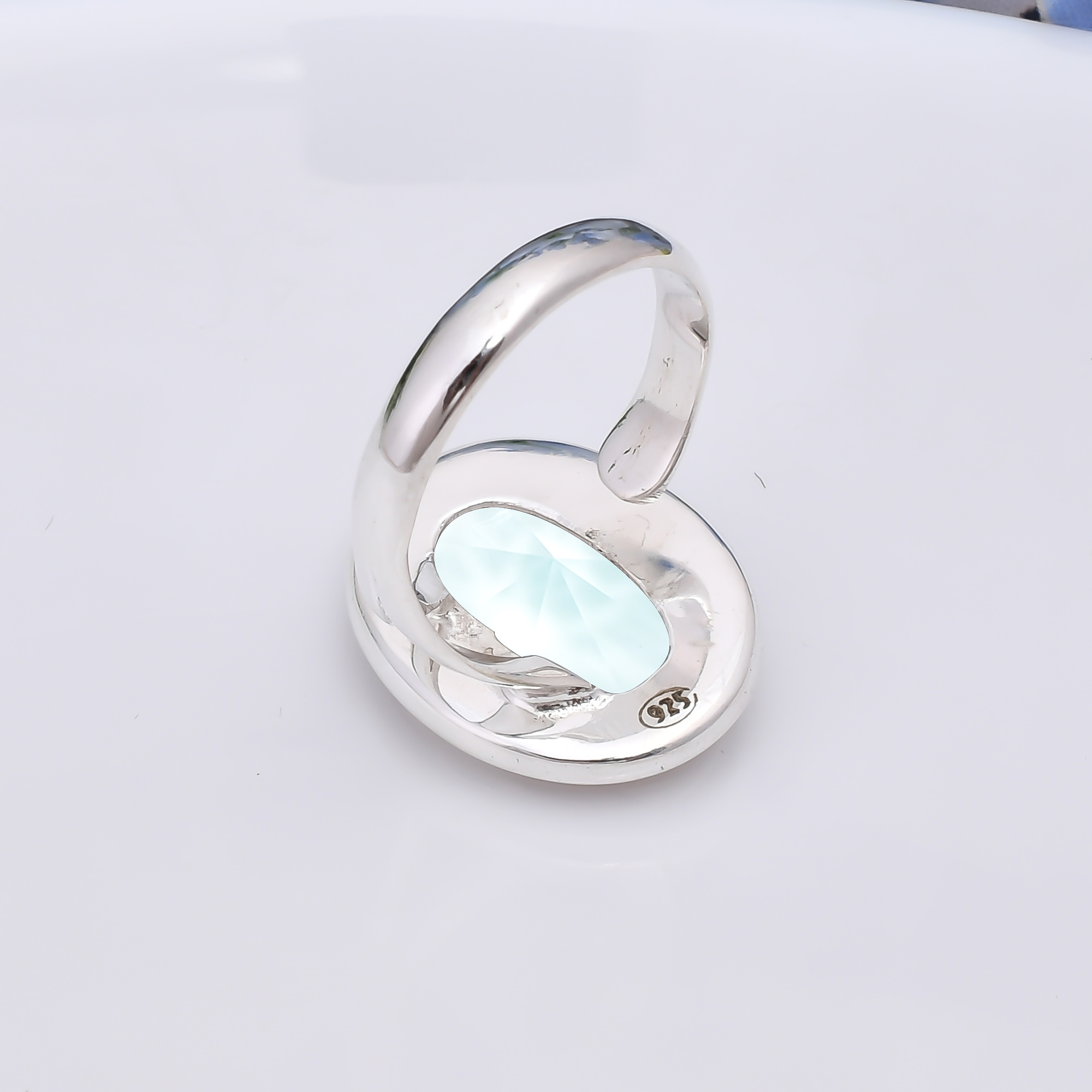 Apatite - Simulated 925 Sterling Silver Ring