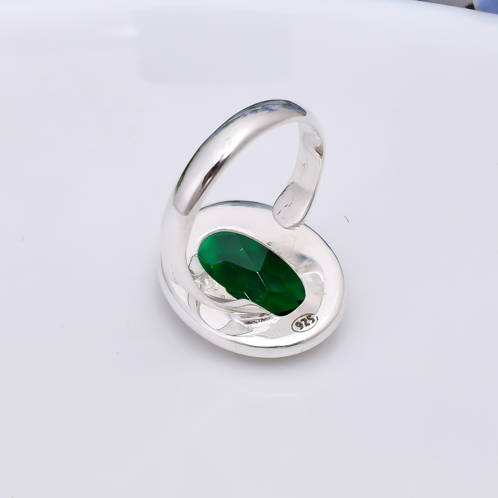 Chrome Diopside - Simulated 925 Sterling Silver Ring