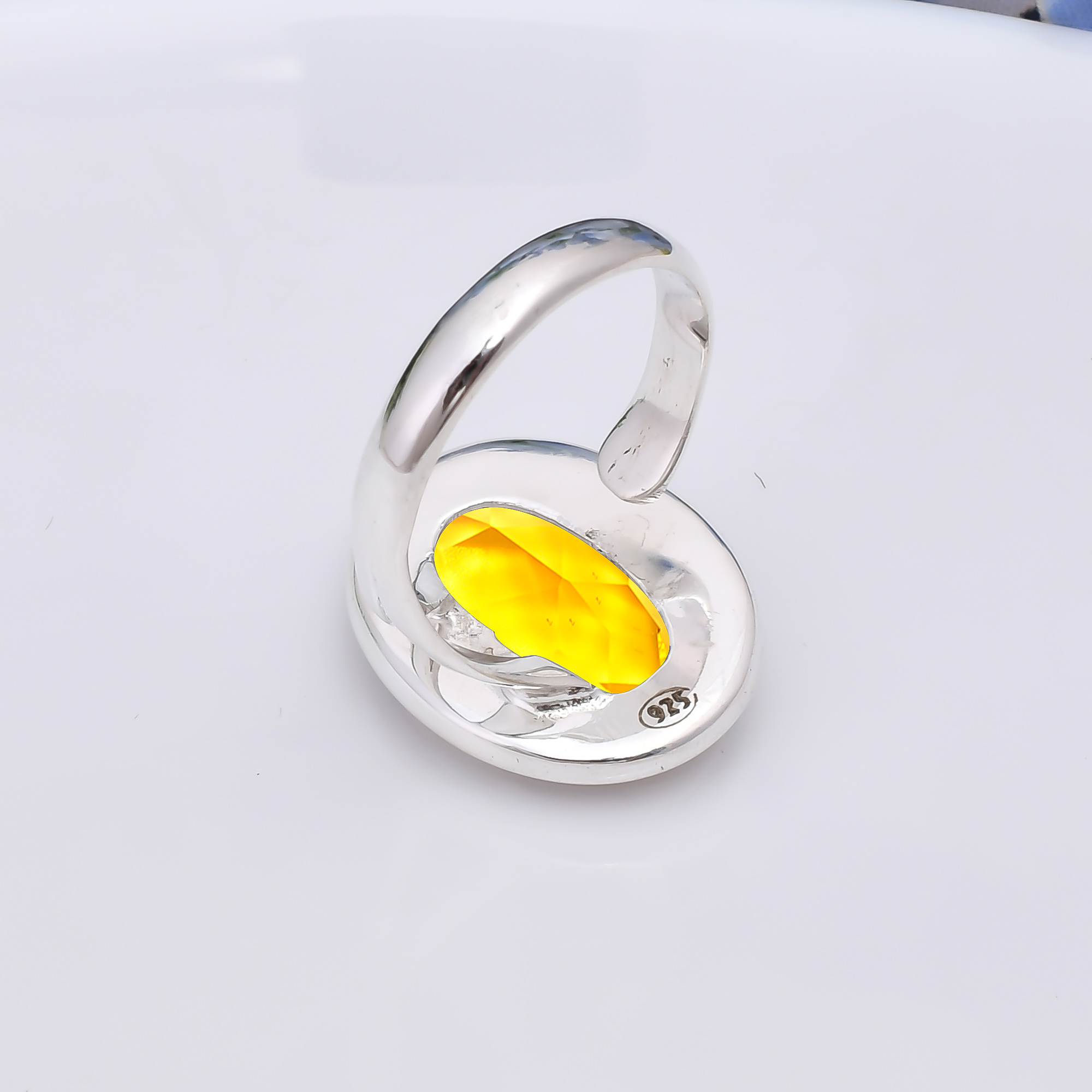 Citrine - Simulated 925 Sterling Silver Ring