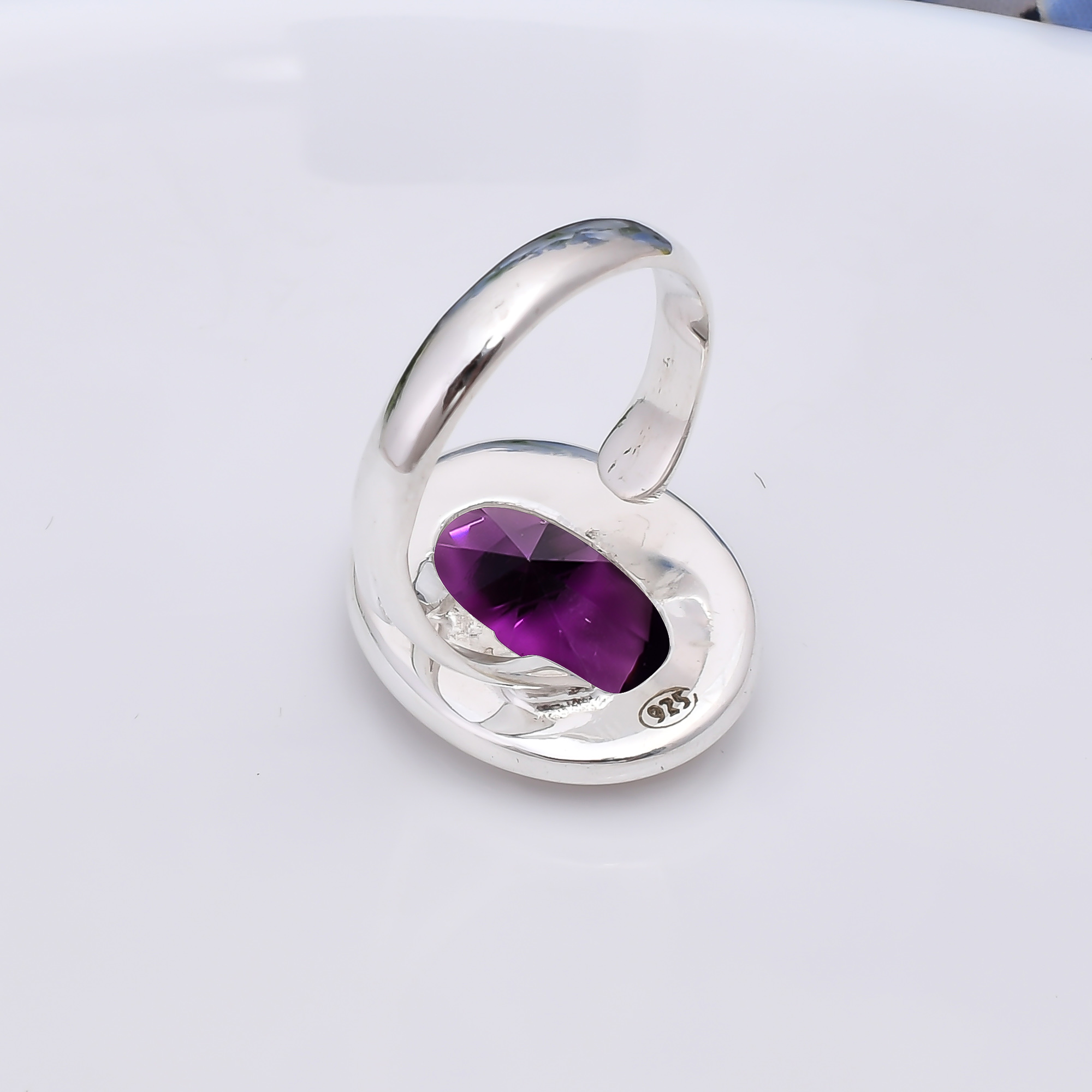 Purple Amethyst - Simulated 925 Sterling Silver Ring