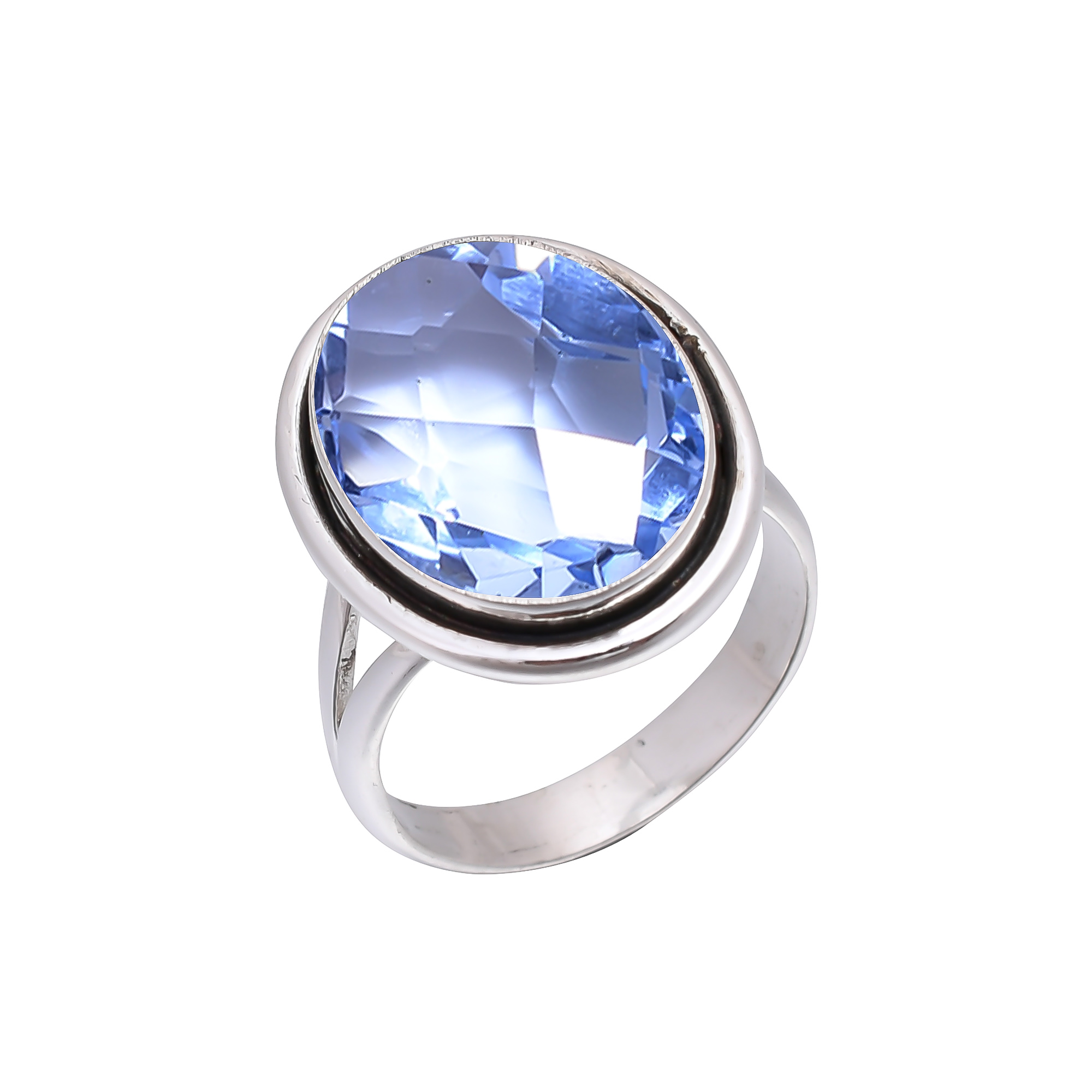 Tanzanite - Simulated 925 Sterling Silver Ring