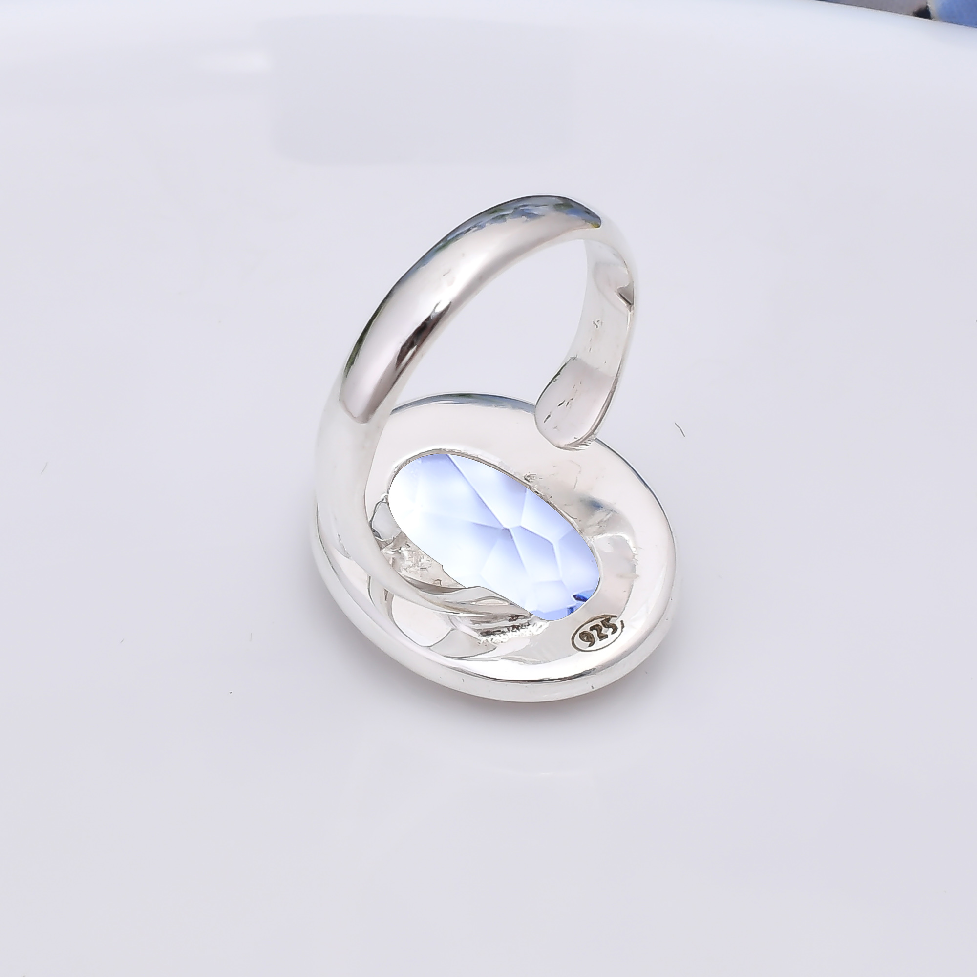 Tanzanite - Simulated 925 Sterling Silver Ring
