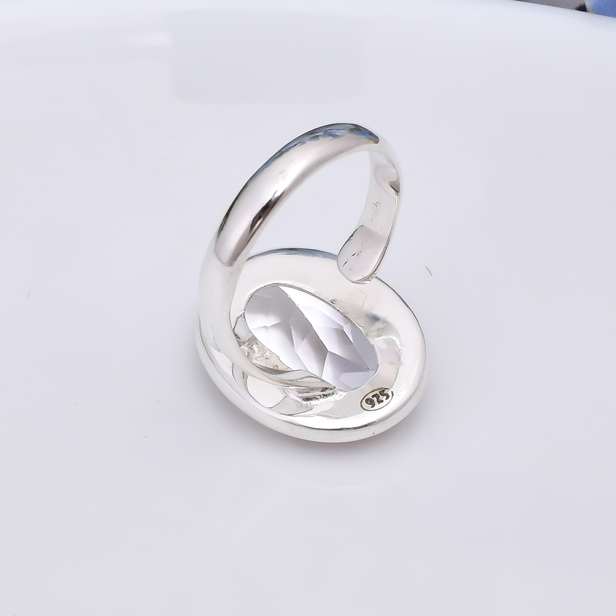 White Topaz - Simulated 925 Sterling Silver Ring