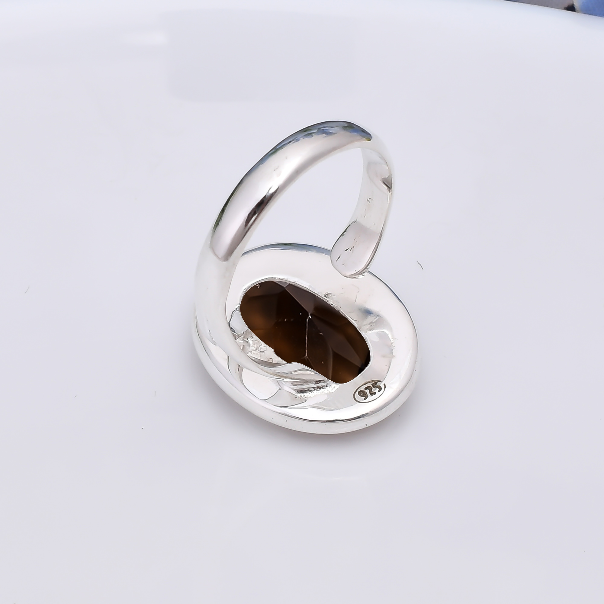 Smoky Quartz - Brazil 925 Sterling Silver Ring