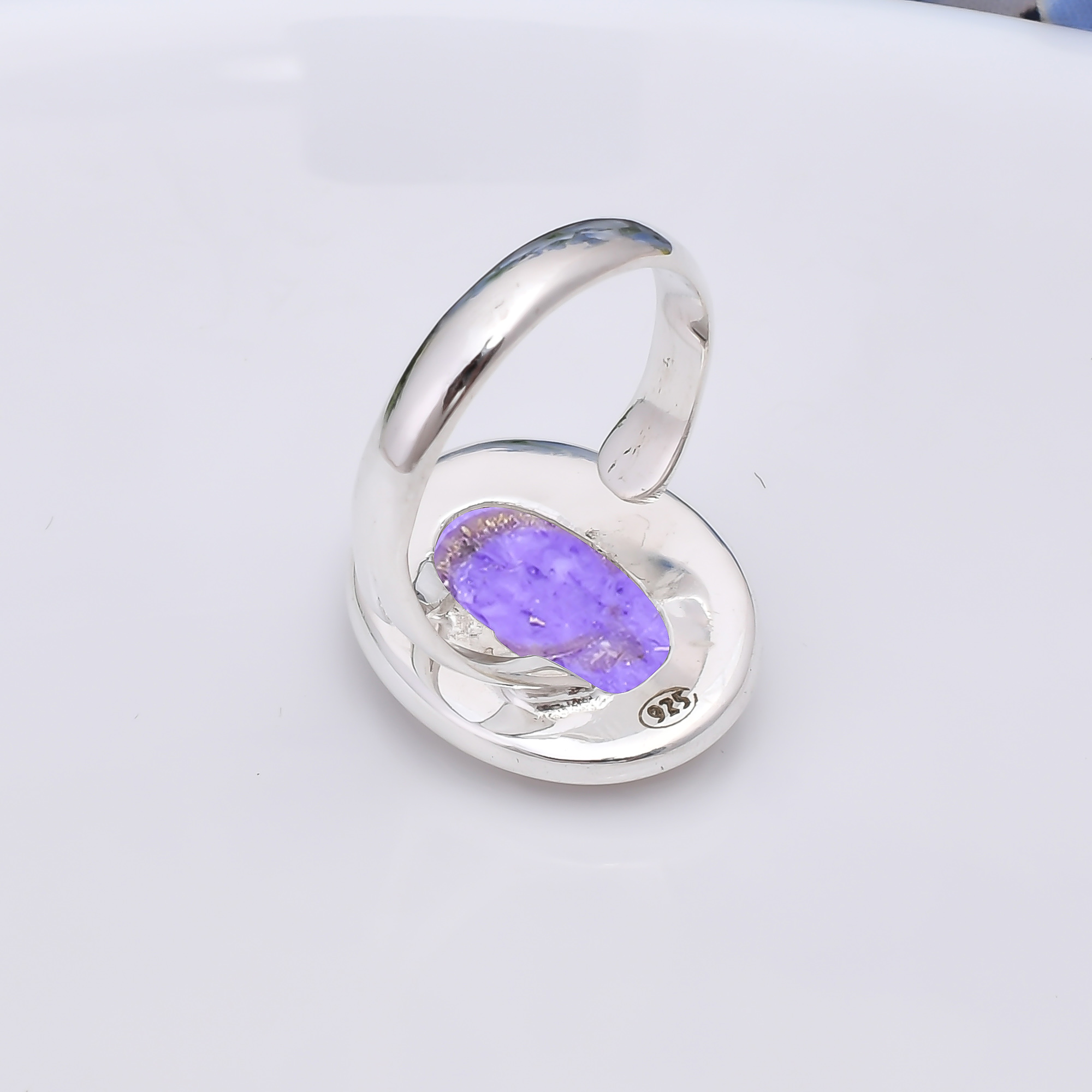 Purple Charoite - Simulated 925 Sterling Silver Ring