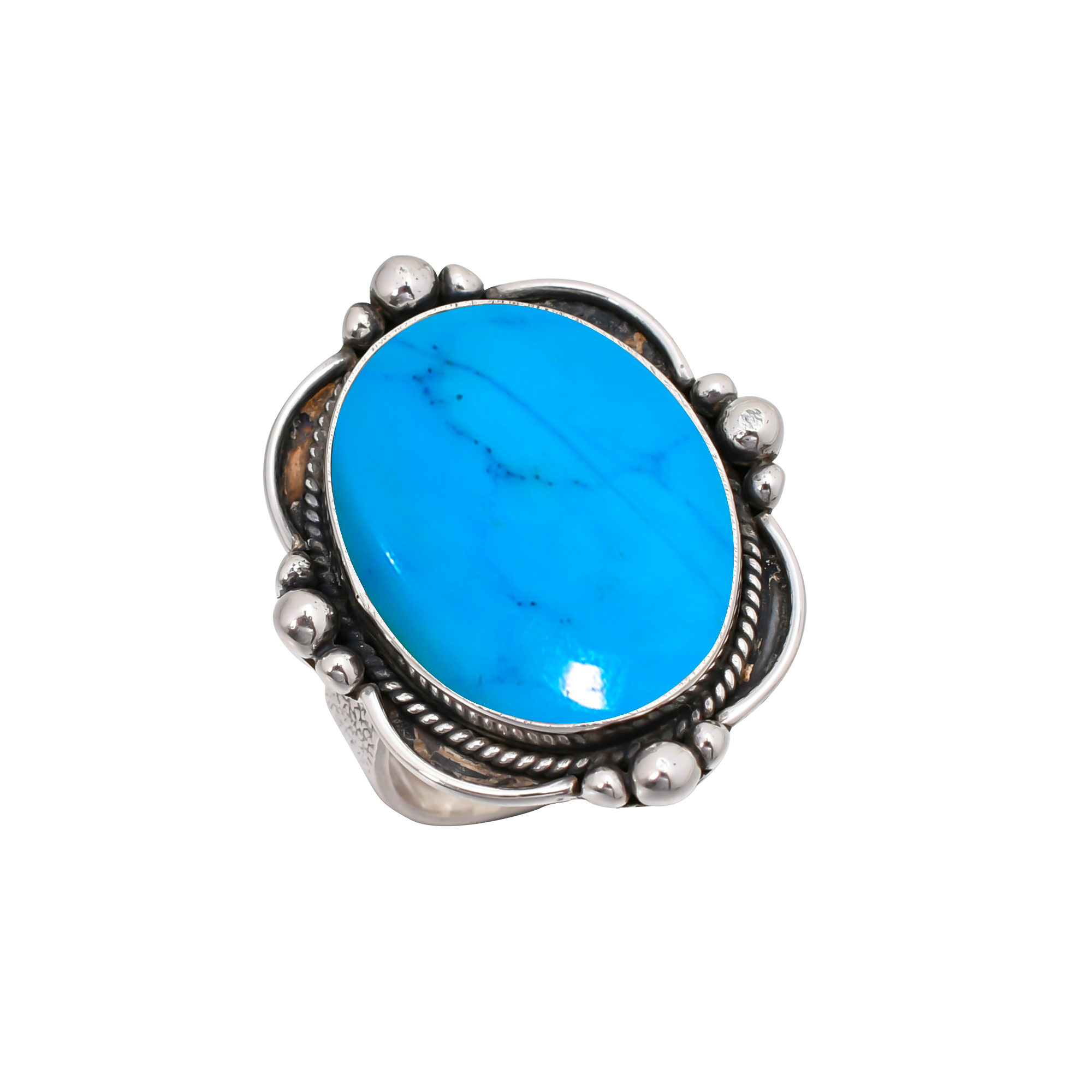 Magnesite Turquoise 925 Sterling Silver Ring