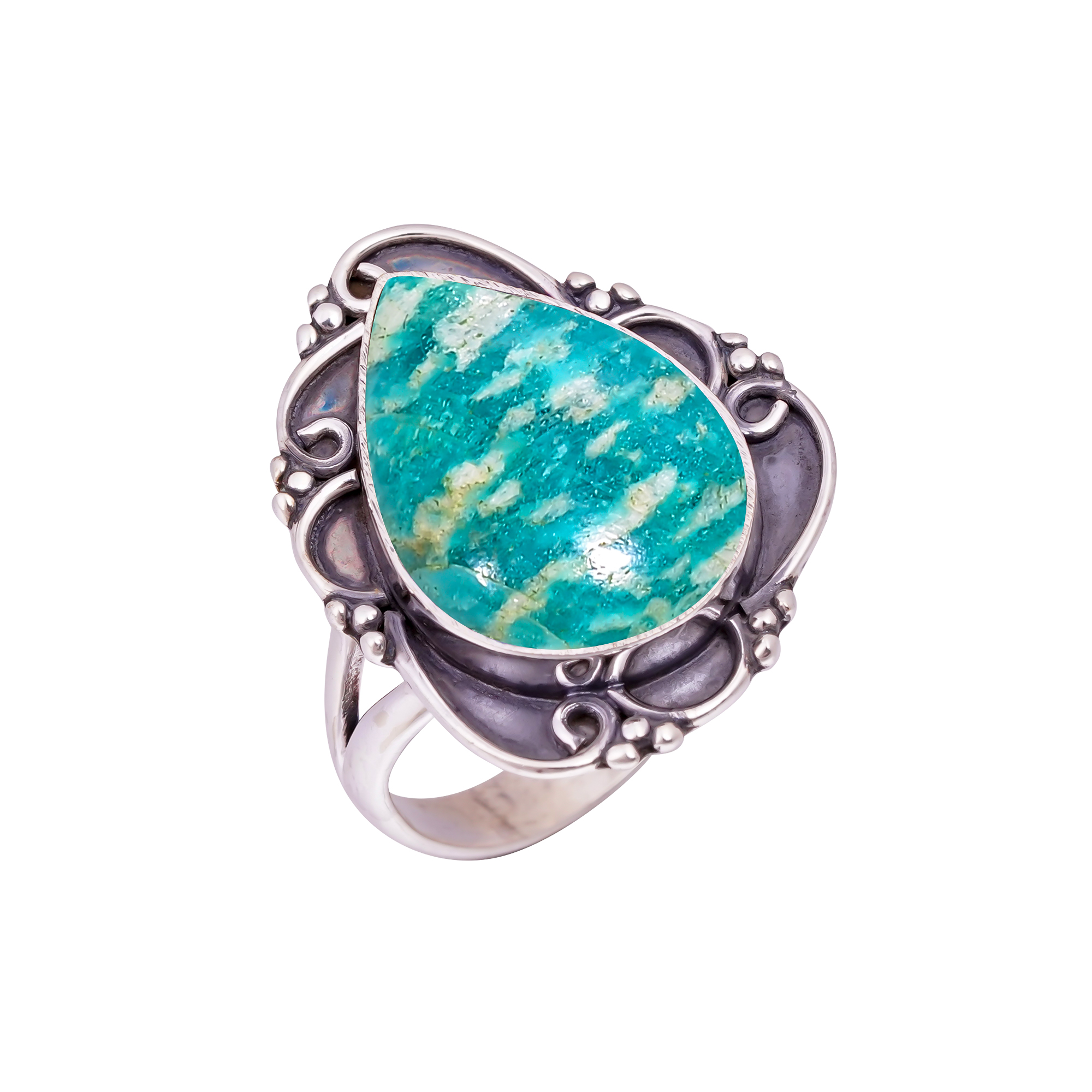 Amazonite - Colorado Mines Gemstone 925 Sterling Silver Ring