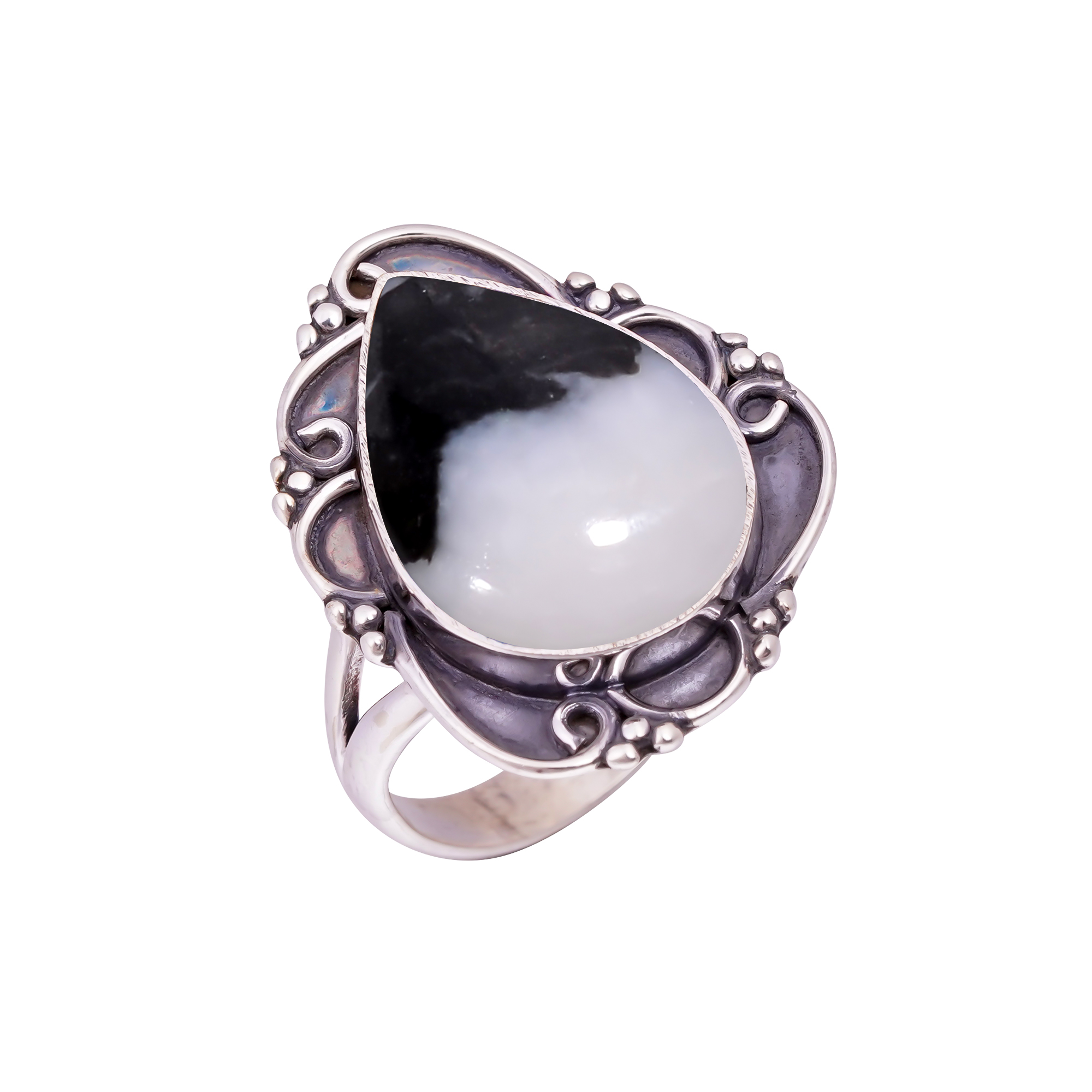 White Buffalo Turquoise - Nevada Gemstone 925 Sterling Silver Ring